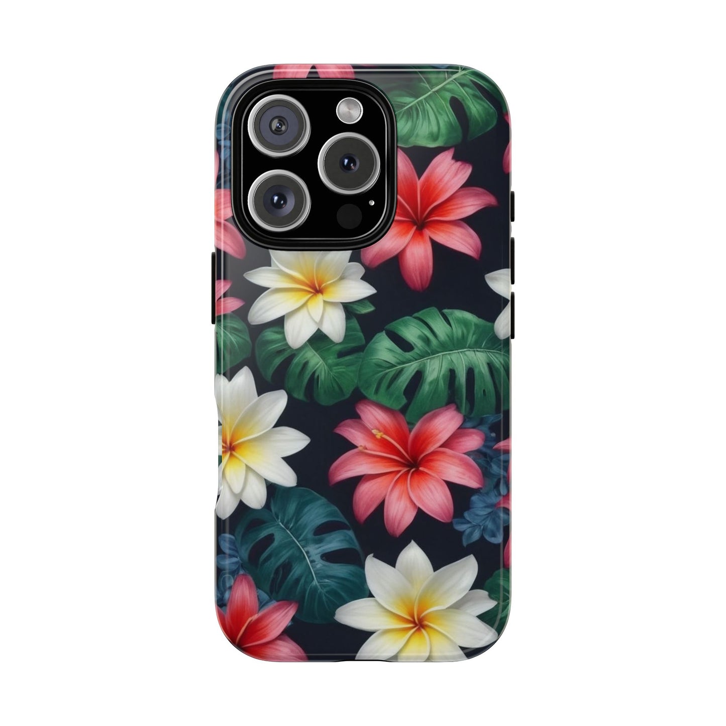 Hawaiian Flowers Phone Case for iPhone 8–16 Pro Max, iPhone 8 Plus–13 Mini, iPhone XS–XS Max, iPhone 11–14 Pro Max - Designed by Thalia