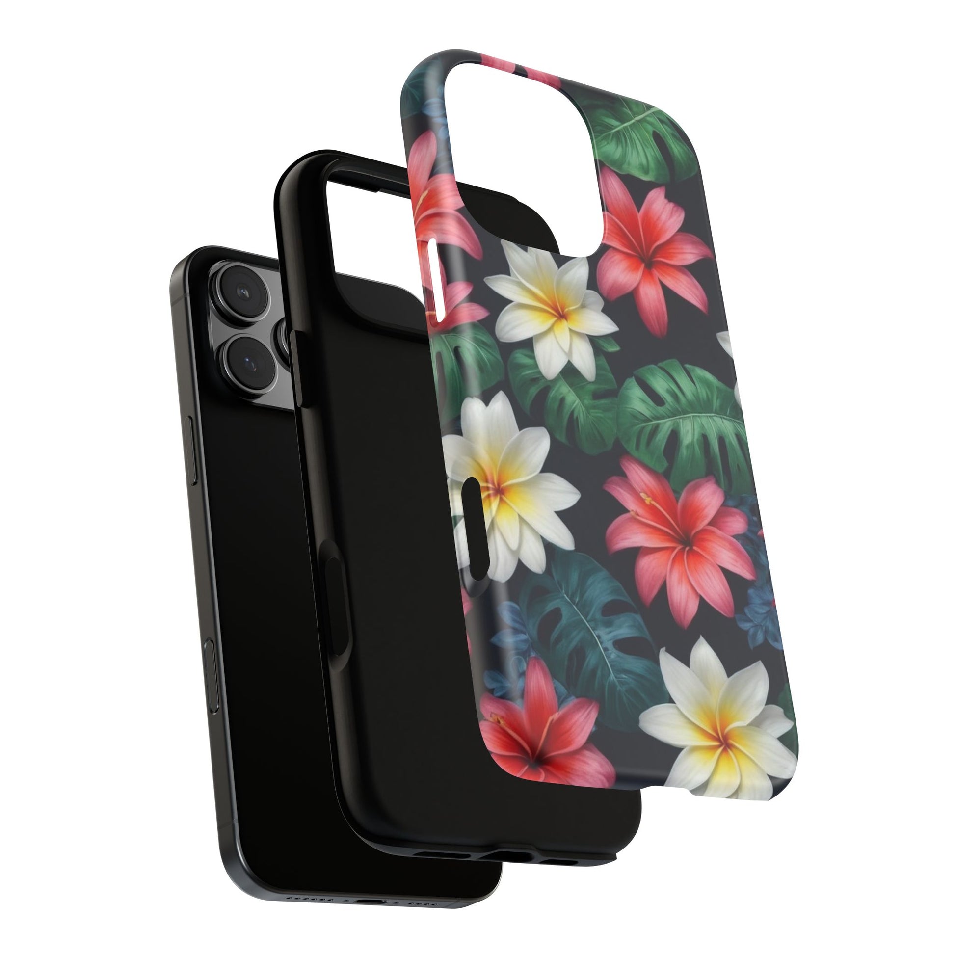 Hawaiian Flowers Phone Case for iPhone 8–16 Pro Max, iPhone 8 Plus–13 Mini, iPhone XS–XS Max, iPhone 11–14 Pro Max - Designed by Thalia