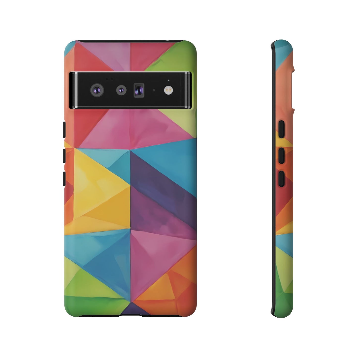 Geometric Play Phone Case for iPhone 8–16 Pro Max, Pixel 5–8 Pro, Galaxy S10–S24 Ultra - Designed by Thalia