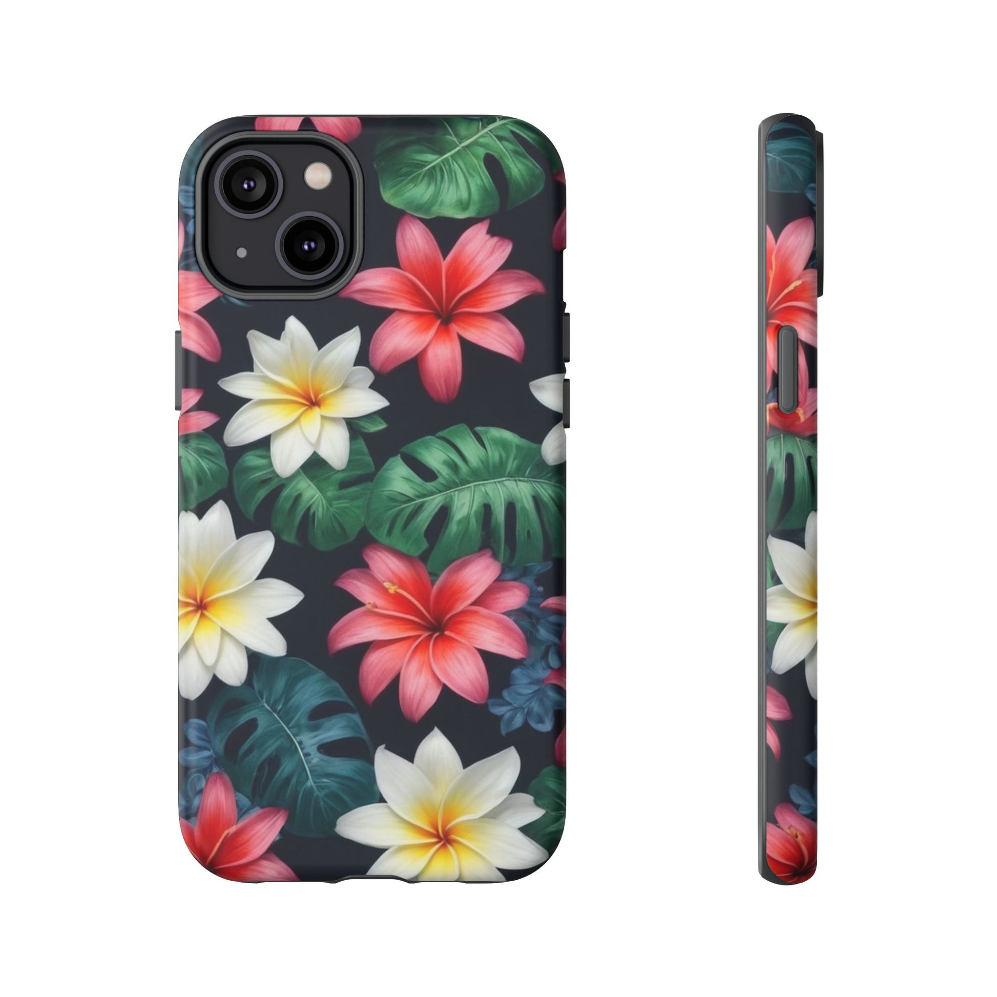 Hawaiian Flowers Phone Case for iPhone 8–16 Pro Max, iPhone 8 Plus–13 Mini, iPhone XS–XS Max, iPhone 11–14 Pro Max - Designed by Thalia