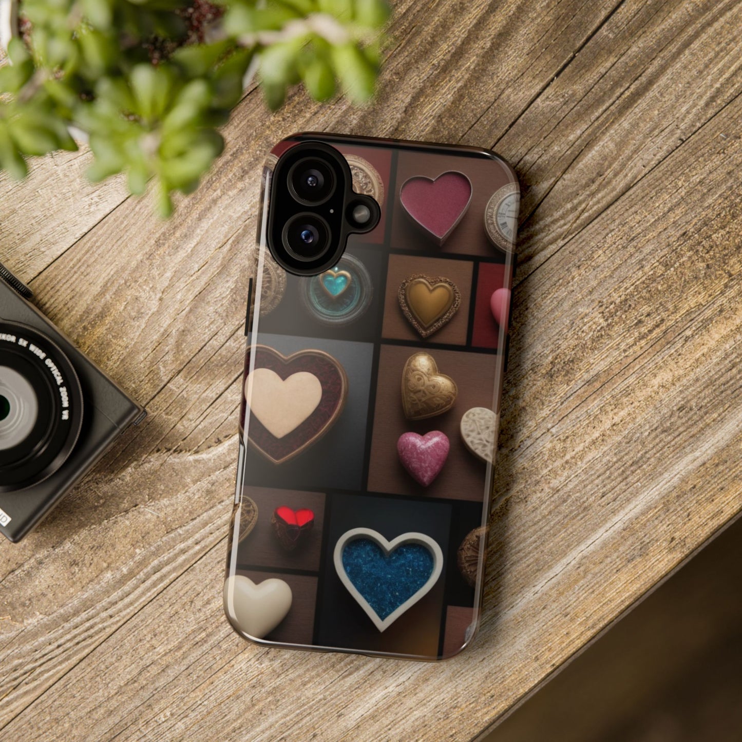 Love Button Phone Case for iPhone 8–16 Pro Max, Pixel 5–8 Pro, Galaxy S10–S24 Ultra - Designed by Thalia