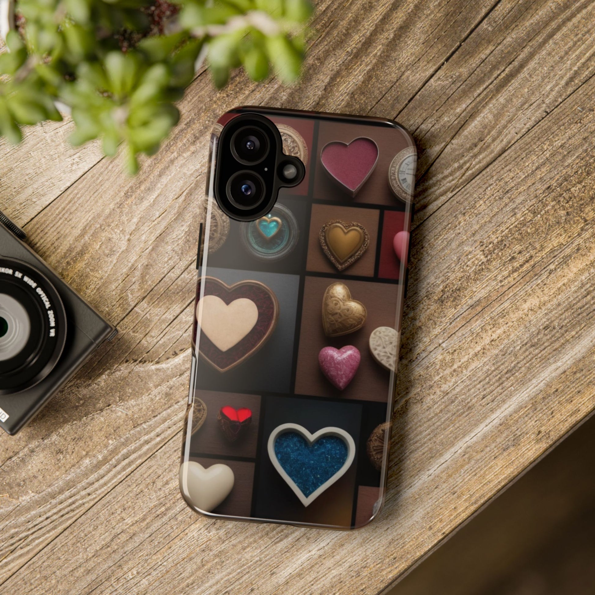 Love Button Phone Case for iPhone 8–16 Pro Max, Pixel 5–8 Pro, Galaxy S10–S24 Ultra - Designed by Thalia