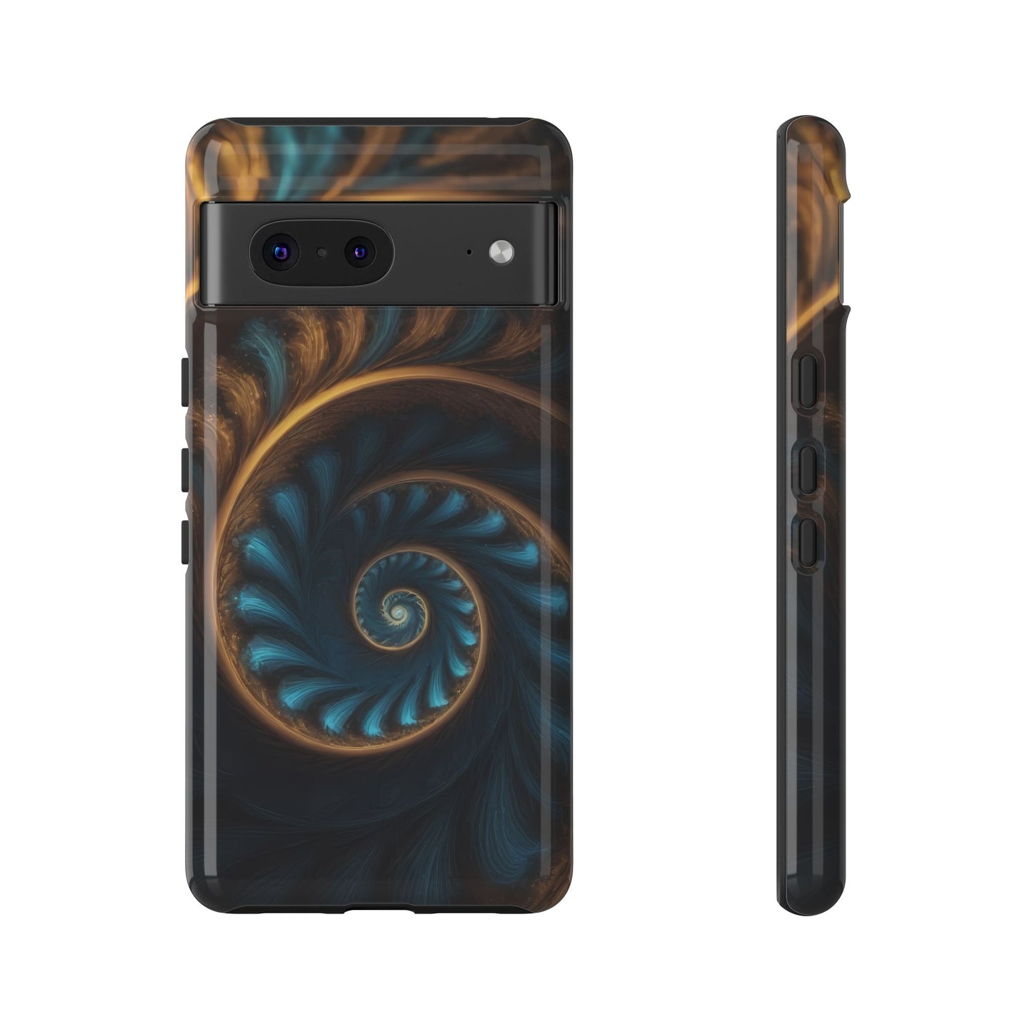 3D Fractal Phone Case for iPhone 8–16 Pro Max, Pixel 5–8 Pro, Galaxy S10–S24 Ultra - Designed by Thalia