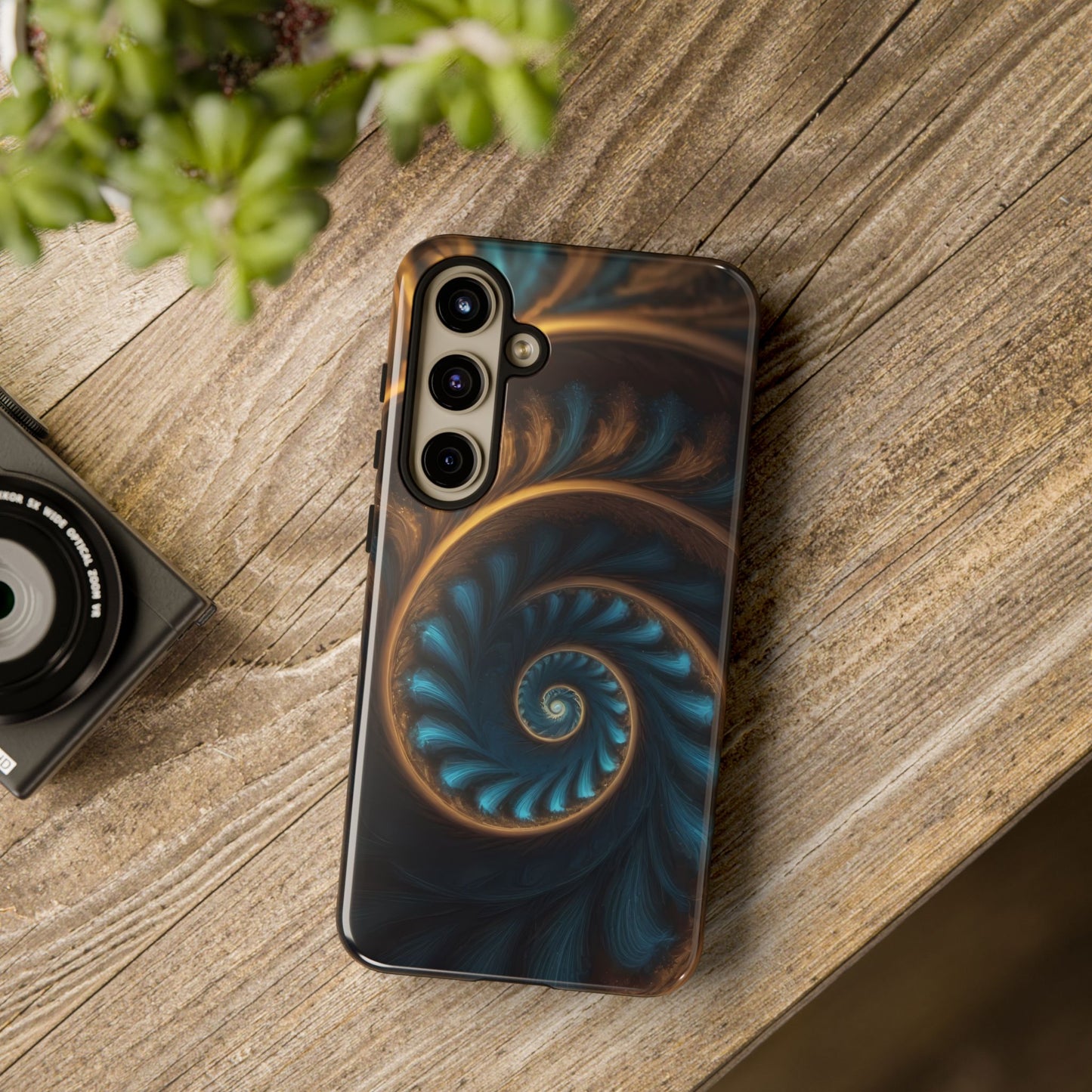 3D Fractal Phone Case for iPhone 8–16 Pro Max, Pixel 5–8 Pro, Galaxy S10–S24 Ultra - Designed by Thalia