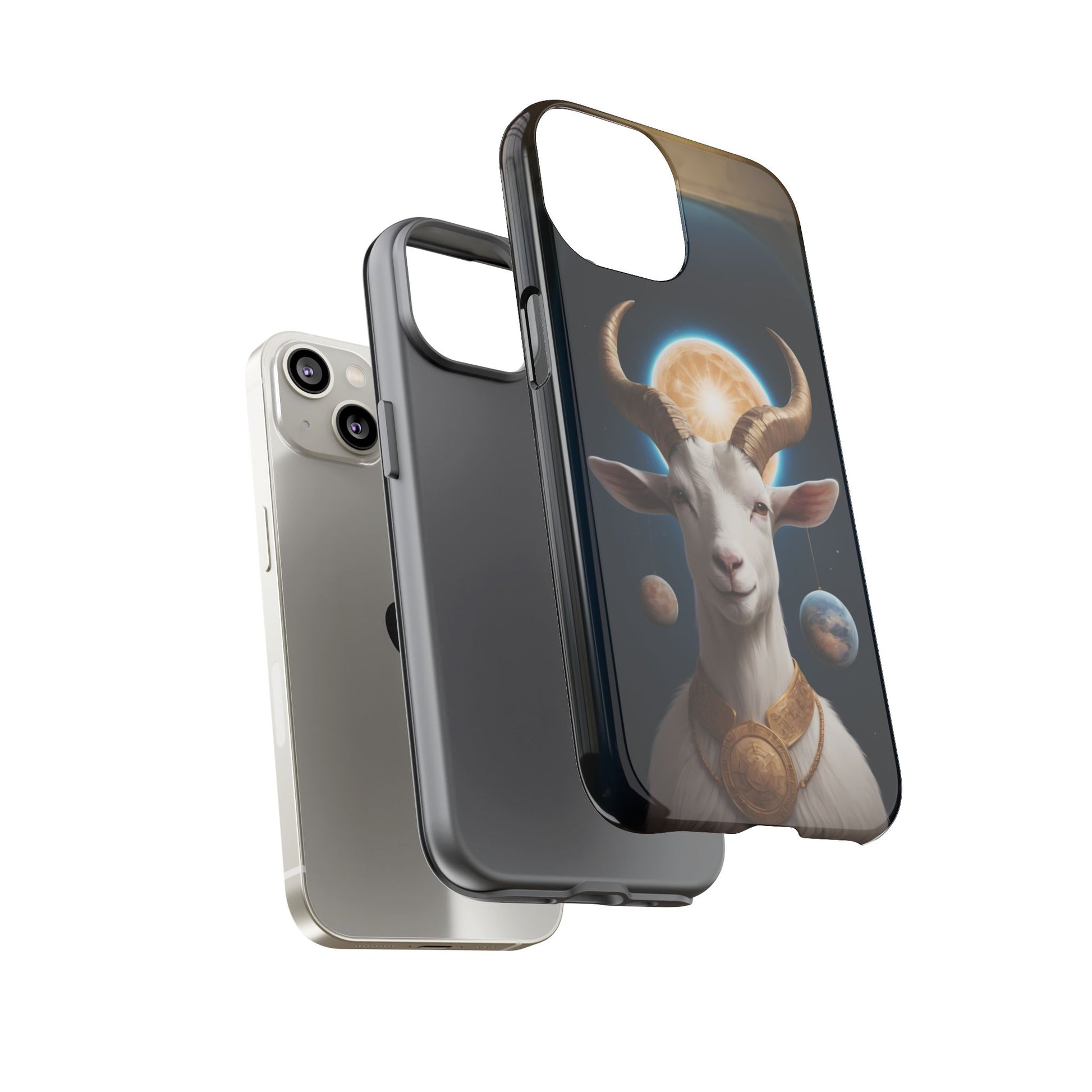 Chinese Zodiac Goat Phone Case for iPhone 8–16 Pro Max, iPhone 8 Plus–13 Mini, iPhone XS–XS Max, iPhone 11–14 Pro Max - Designed by Thalia