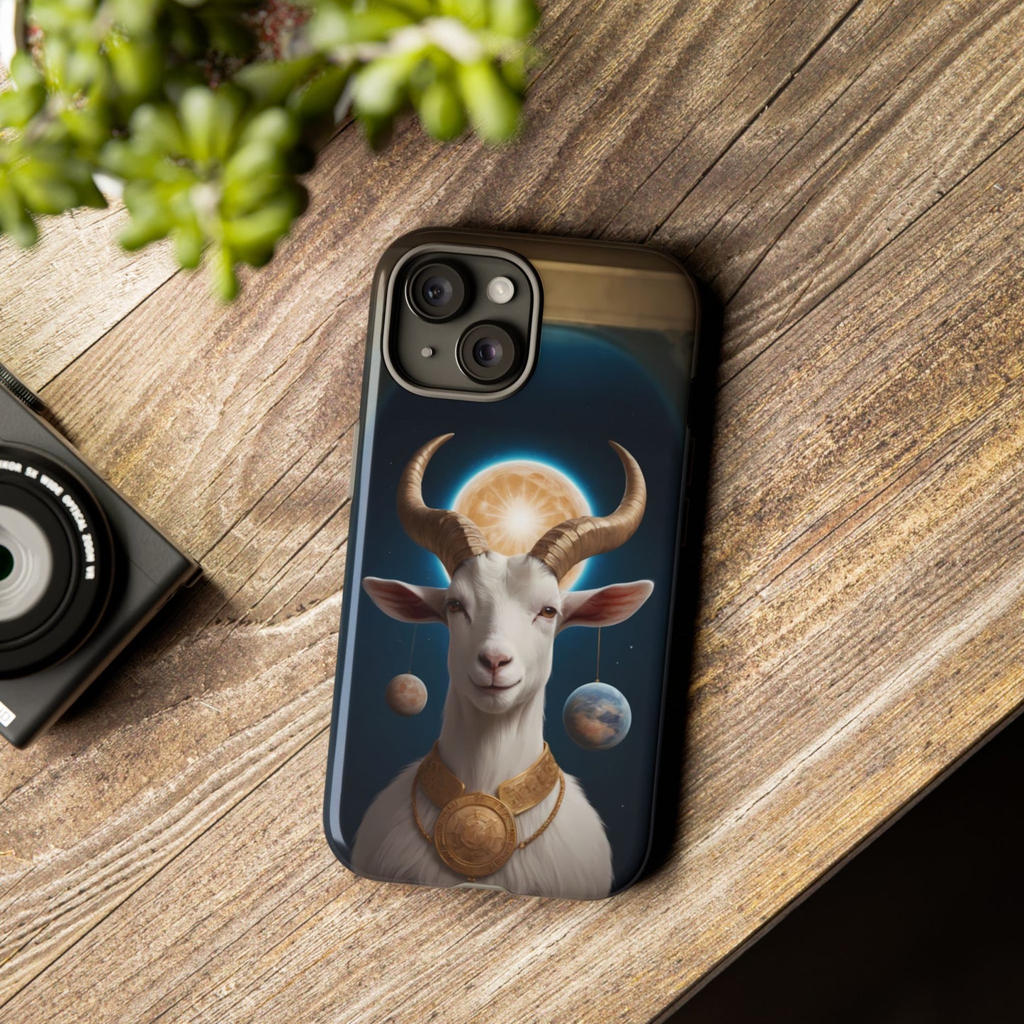 Chinese Zodiac Goat Phone Case for iPhone 8–16 Pro Max, iPhone 8 Plus–13 Mini, iPhone XS–XS Max, iPhone 11–14 Pro Max - Designed by Thalia