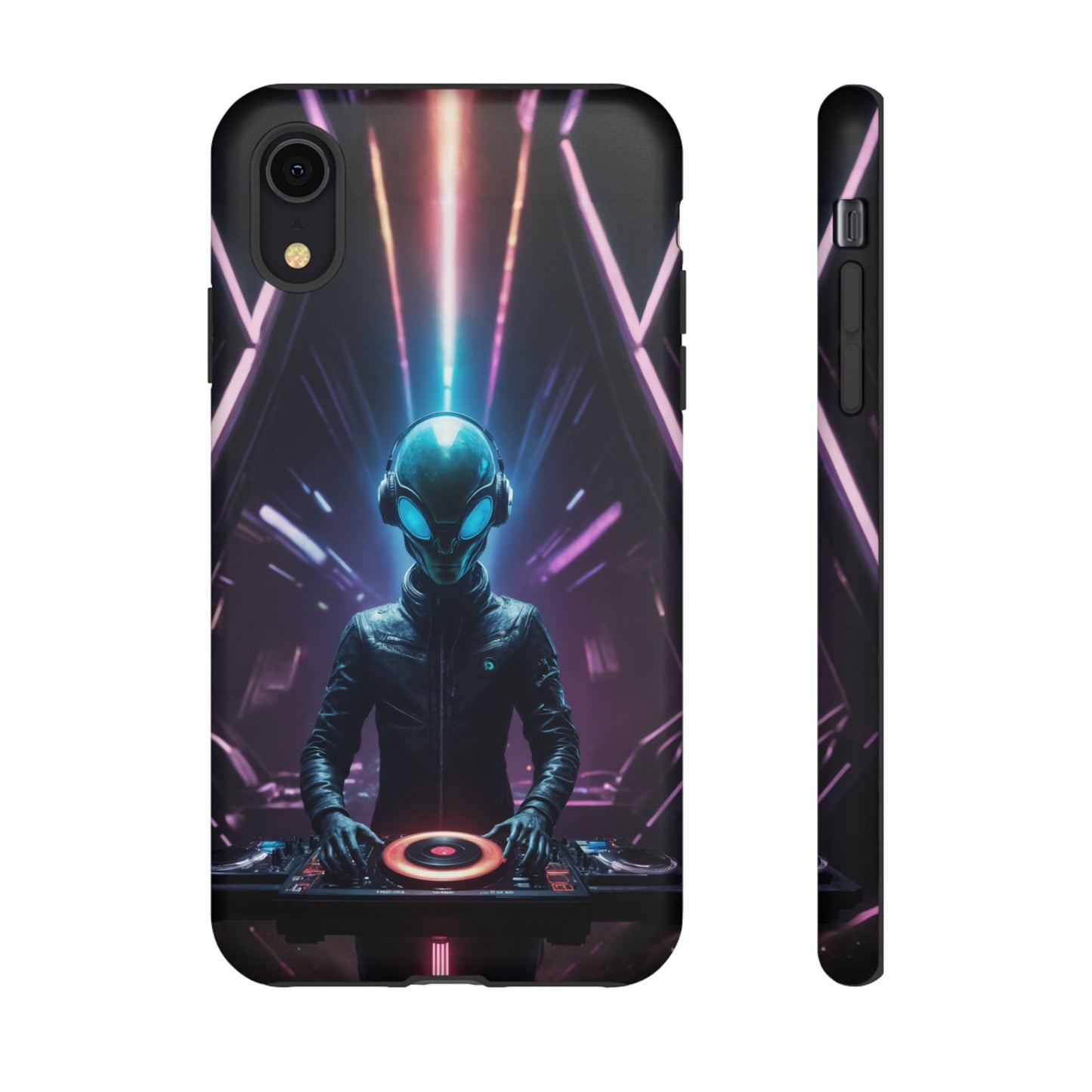 Alien DJ Phone Case for iPhone 8–16 Pro Max, Pixel 5–8 Pro, Galaxy S10–S24 Ultra - Designed by Thalia