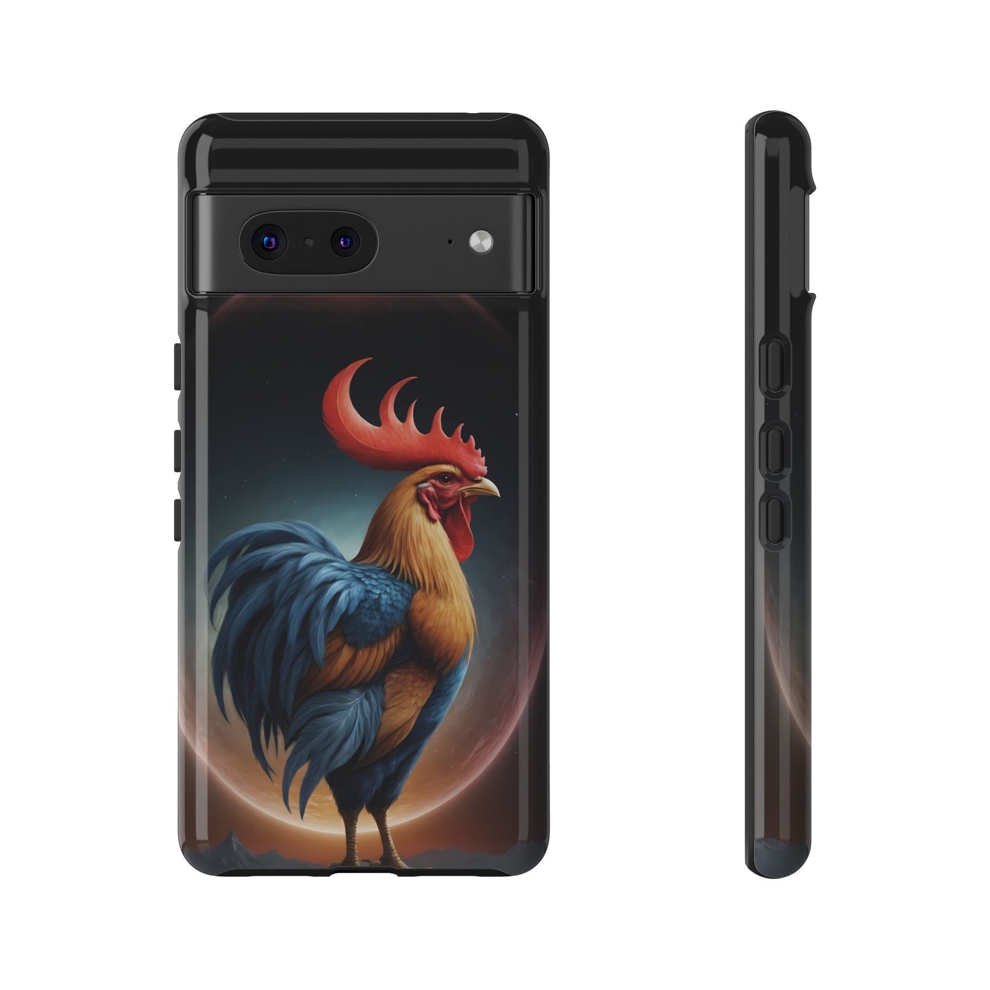 Chinese Zodiac Rooster Custom Phone Case for iPhone 8–16 Pro Max, Pixel 5–8 Pro, Galaxy S10–S24 Ultra - Designed by Thalia