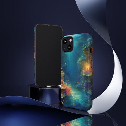 Oceanic Depths Stylish Unique UV Protected Phone Case for iPhone 8–16 Pro Max, iPhone 8 Plus–13 Mini, iPhone XS–XS Max, iPhone 11–14 Pro Max - Designed by Thalia