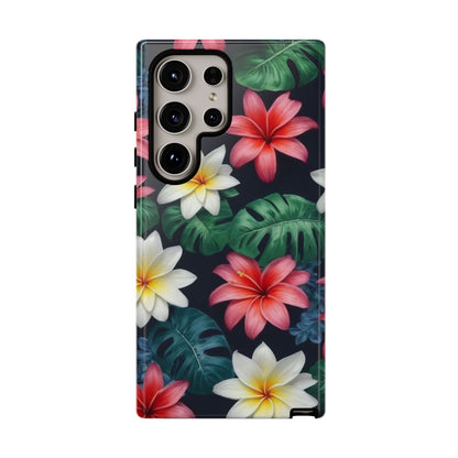 Hawaiian Flowers Custom Phone Case for Samsung Galaxy S10–S10 Plus, S20–S20 Ultra, S21, S22, S23, S24 Ultra - Designed by Thalia