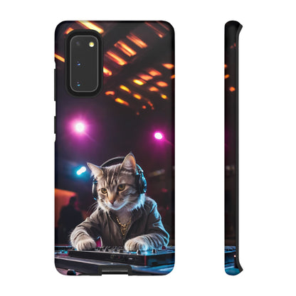 DJ Kitty Phone Case for iPhone 8–16 Pro Max, Pixel 5–8 Pro, Galaxy S10–S24 Ultra - Designed by Thalia