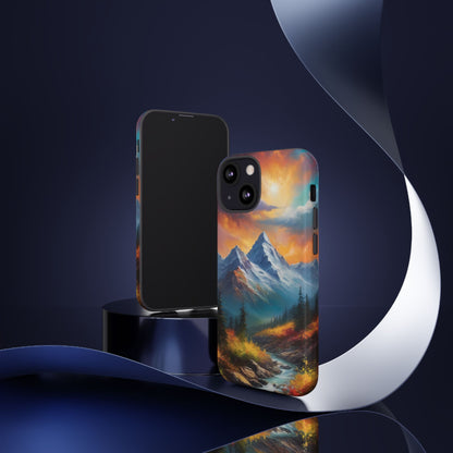 Mystic Mountains Stylish Unique UV Protected Phone Case for iPhone 8–16 Pro Max, iPhone 8 Plus–13 Mini, iPhone XS–XS Max, iPhone 11–14 Pro Max - Designed by Thalia