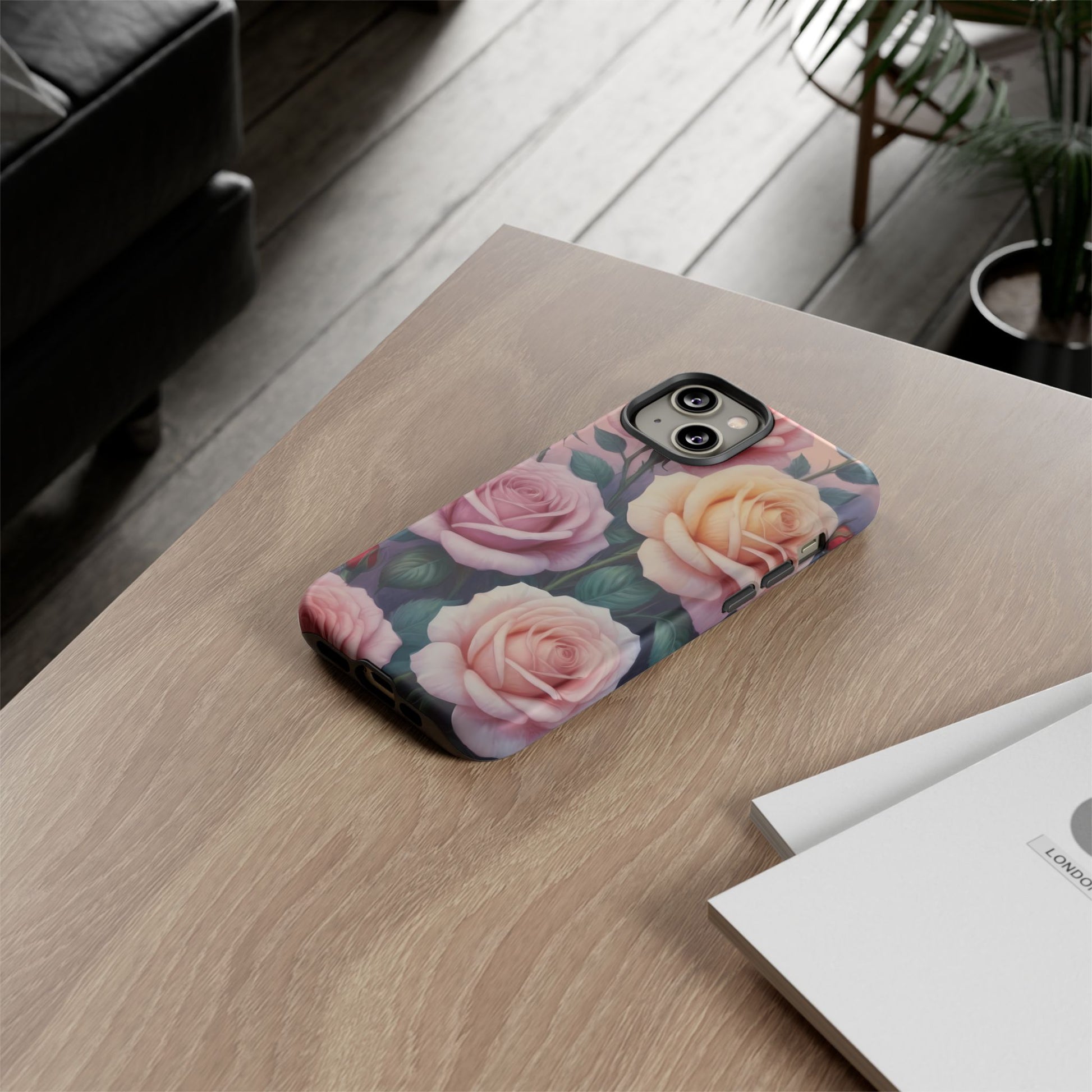 Bloom with Style - Roses Custom Phone Case for iPhone 8–16 Pro Max, iPhone 8 Plus–13 Mini, iPhone XS–XS Max, iPhone 11–14 Pro Max - Designed by Thalia