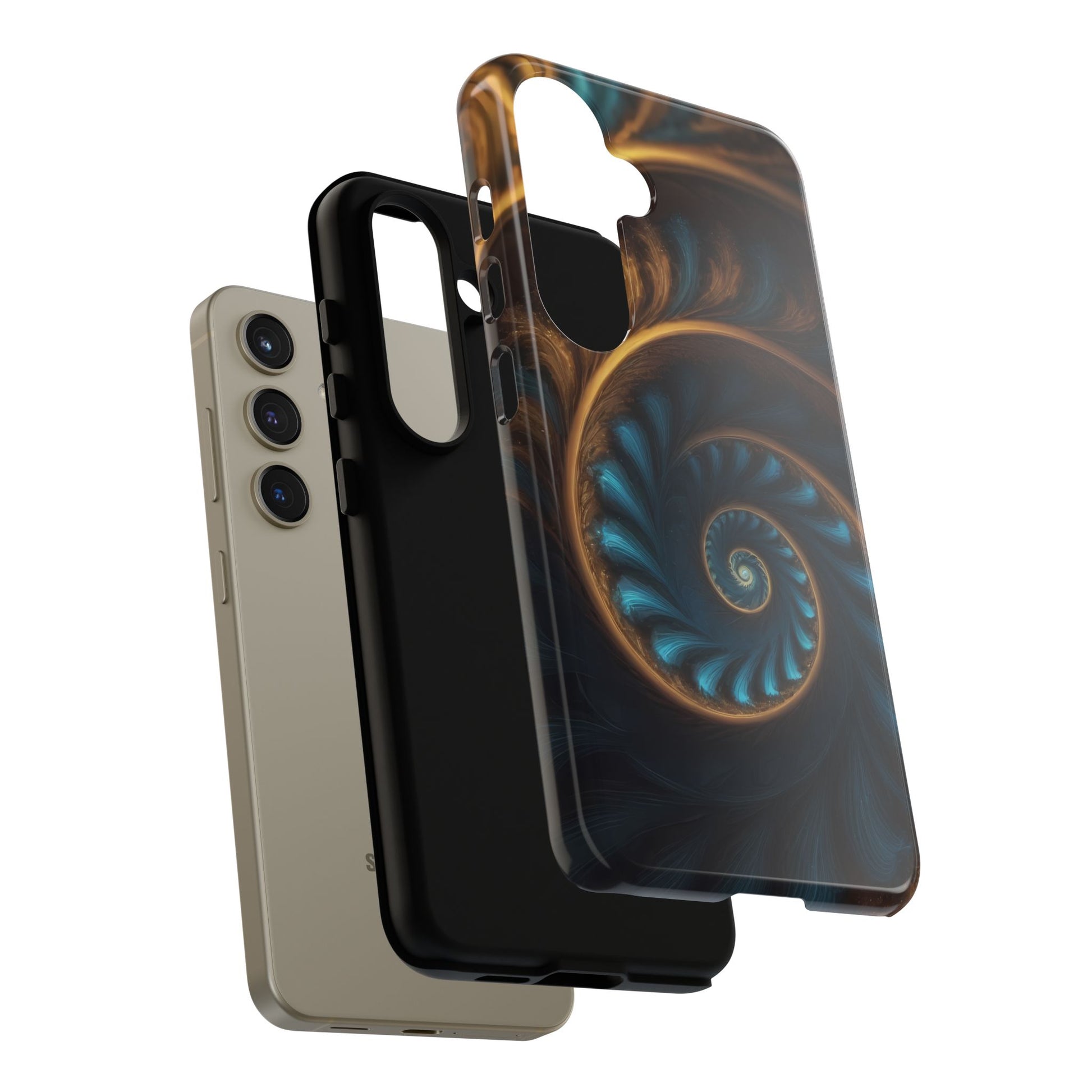 3D Fractal Phone Case for iPhone 8–16 Pro Max, Pixel 5–8 Pro, Galaxy S10–S24 Ultra - Designed by Thalia