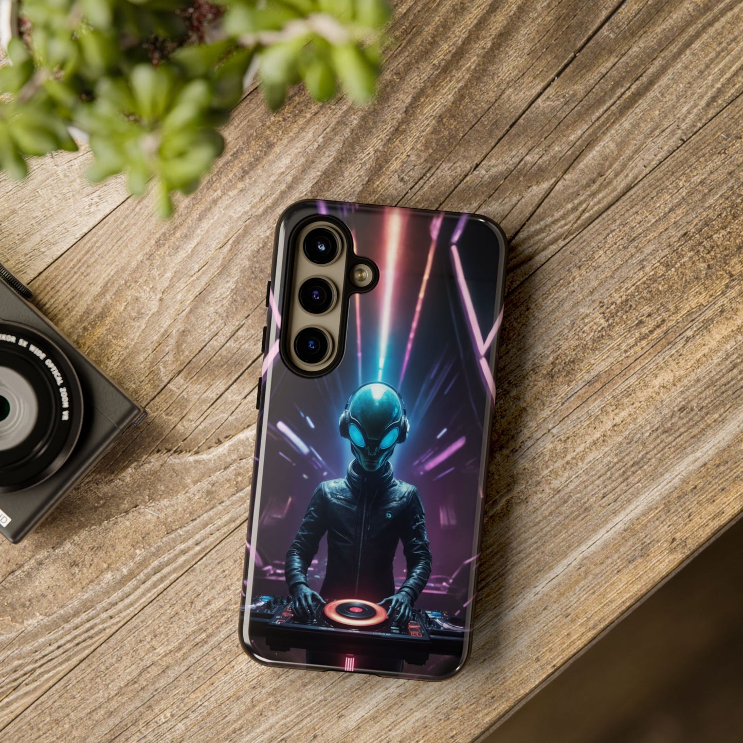 Alien DJ Phone Case for iPhone 8–16 Pro Max, Pixel 5–8 Pro, Galaxy S10–S24 Ultra - Designed by Thalia