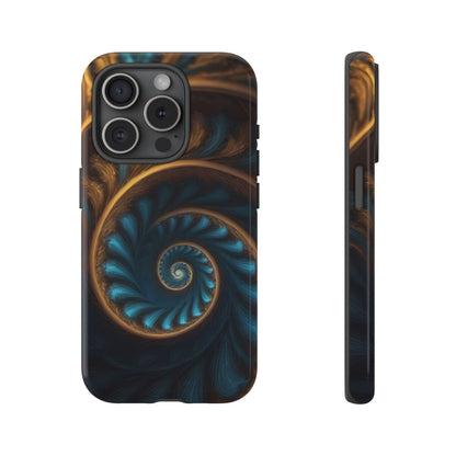 3D Fractal Phone Case for iPhone 8–16 Pro Max, Pixel 5–8 Pro, Galaxy S10–S24 Ultra - Designed by Thalia