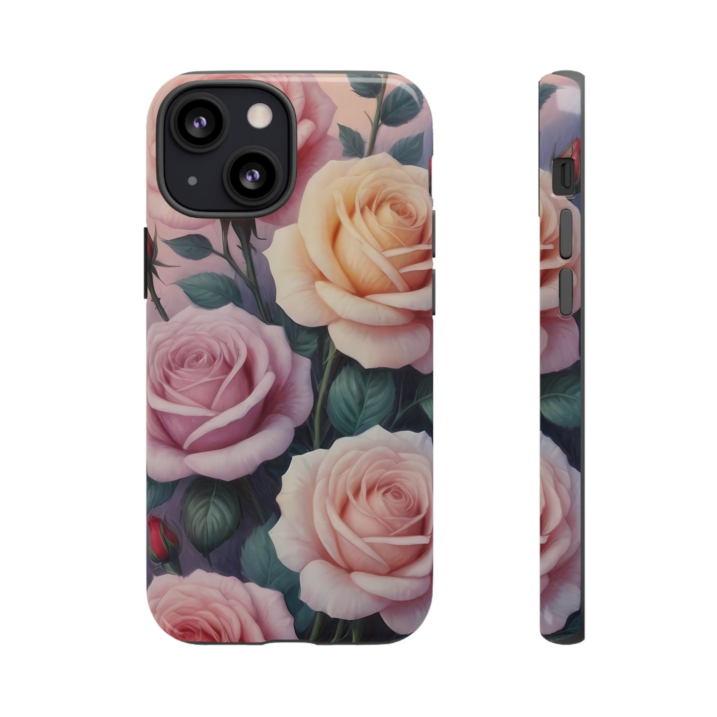 Bloom with Style - Roses Custom Phone Case for iPhone 8–16 Pro Max, iPhone 8 Plus–13 Mini, iPhone XS–XS Max, iPhone 11–14 Pro Max - Designed by Thalia