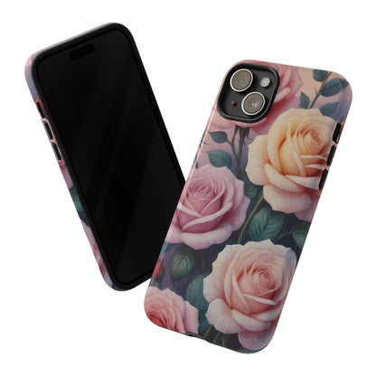 Bloom with Style - Roses Custom Phone Case for iPhone 8–16 Pro Max, iPhone 8 Plus–13 Mini, iPhone XS–XS Max, iPhone 11–14 Pro Max - Designed by Thalia