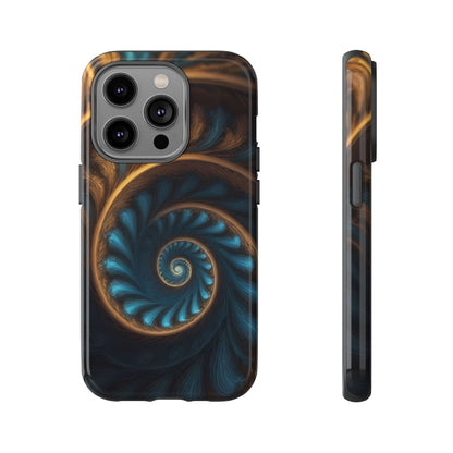 3D Fractal Phone Case for iPhone 8–16 Pro Max, Pixel 5–8 Pro, Galaxy S10–S24 Ultra - Designed by Thalia