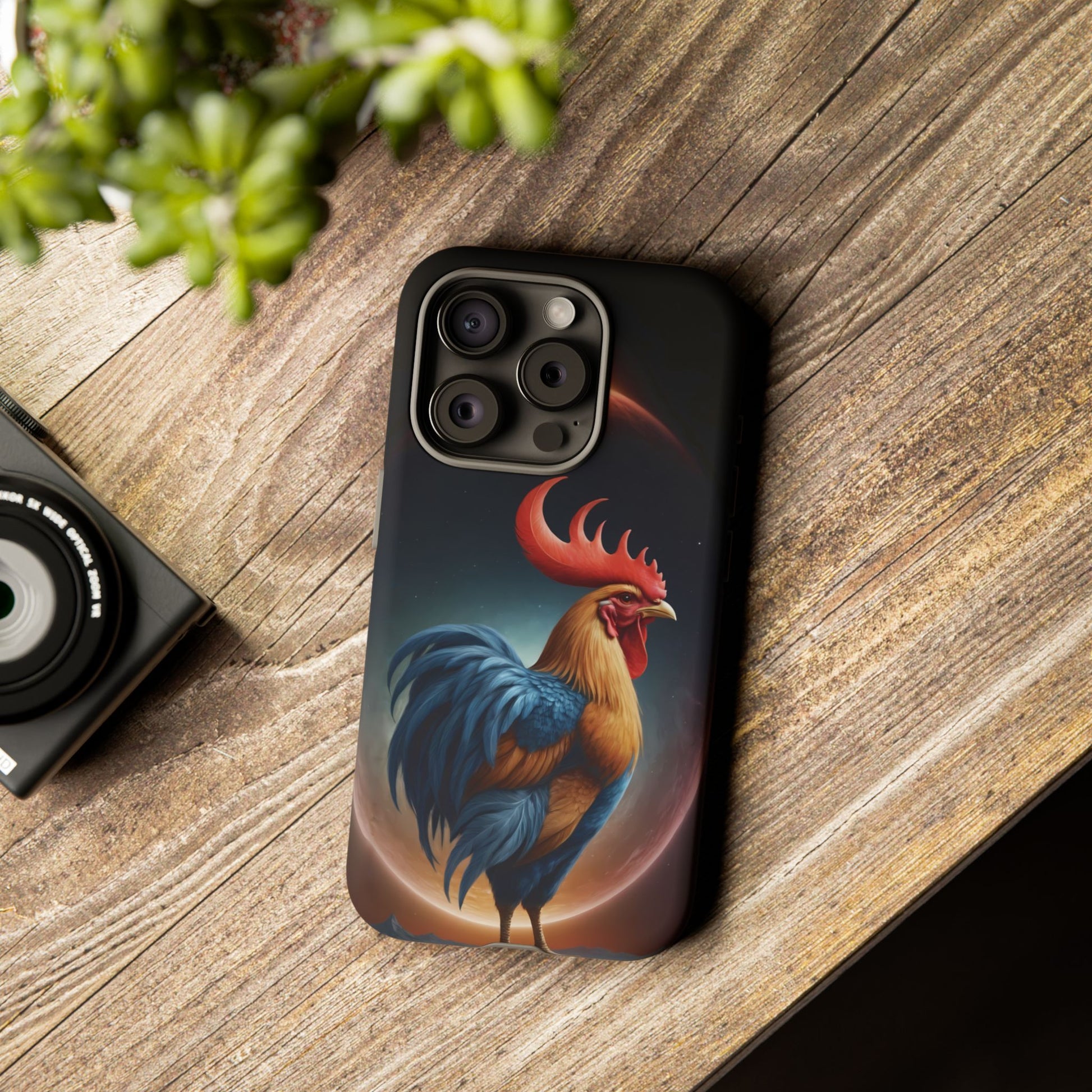 Chinese Zodiac Rooster Custom Phone Case for iPhone 8–16 Pro Max, Pixel 5–8 Pro, Galaxy S10–S24 Ultra - Designed by Thalia