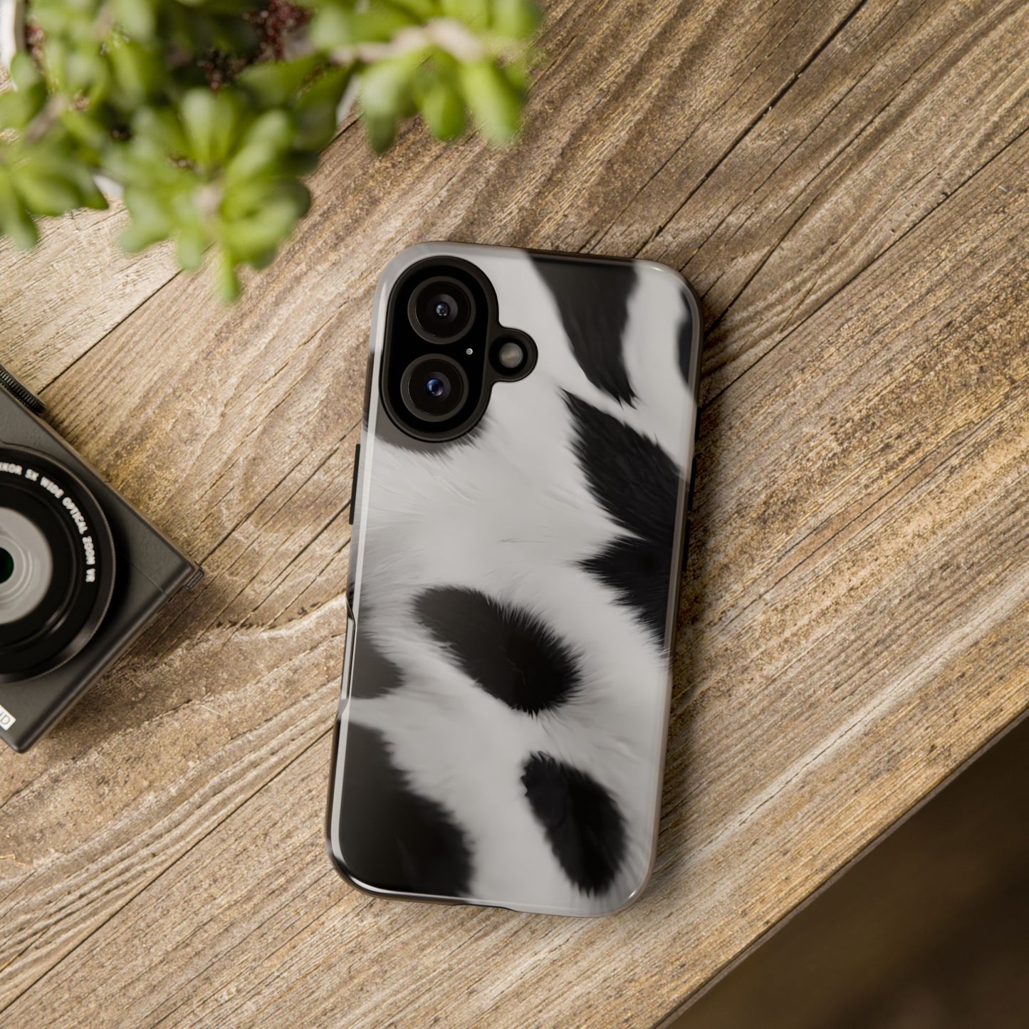 Chic Bovine Elegance Custom Phone Case for iPhone 8–16 Pro Max, iPhone 8 Plus–13 Mini, iPhone XS–XS Max, iPhone 11–14 Pro Max - Designed by Thalia