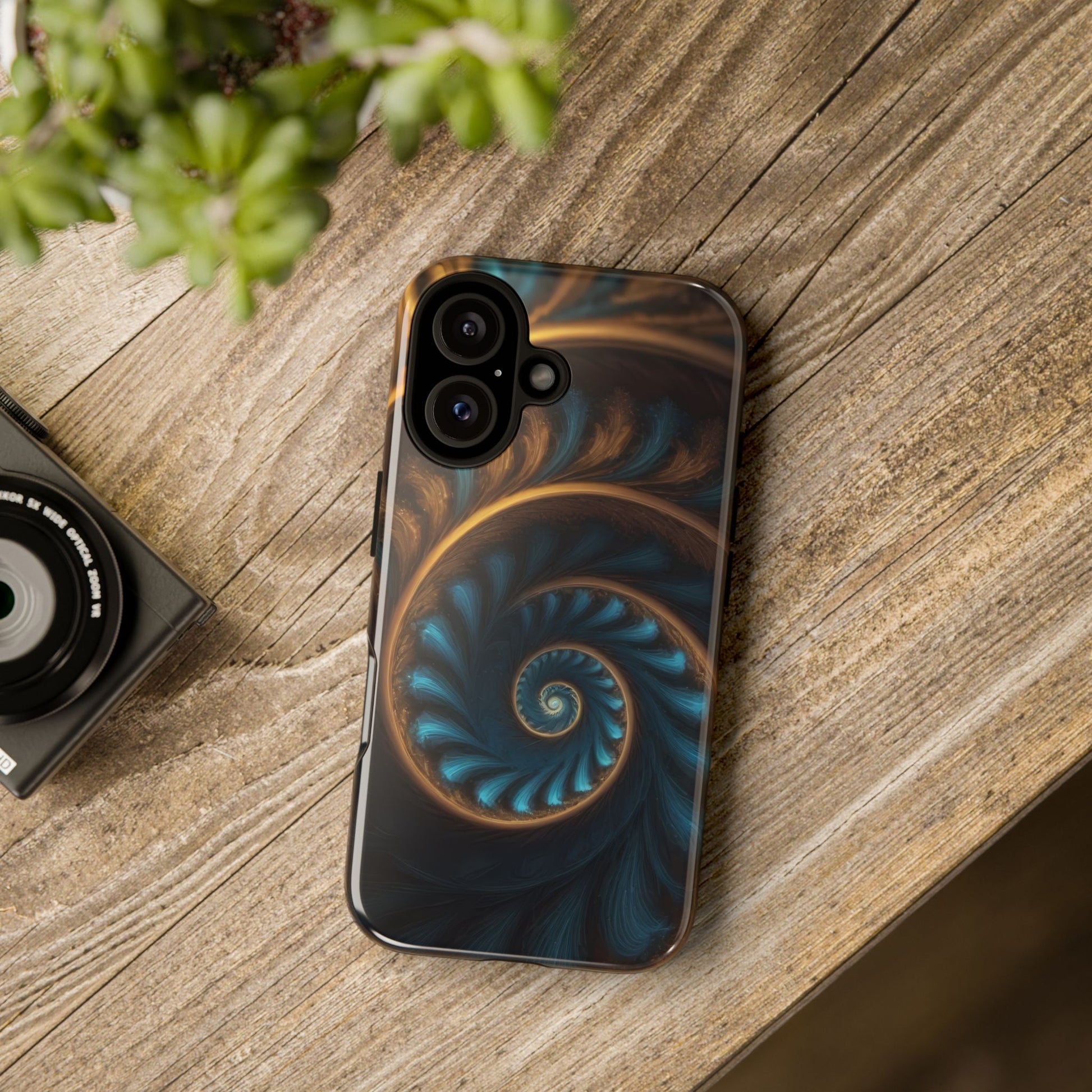 3D Fractal Phone Case for iPhone 8–16 Pro Max, Pixel 5–8 Pro, Galaxy S10–S24 Ultra - Designed by Thalia