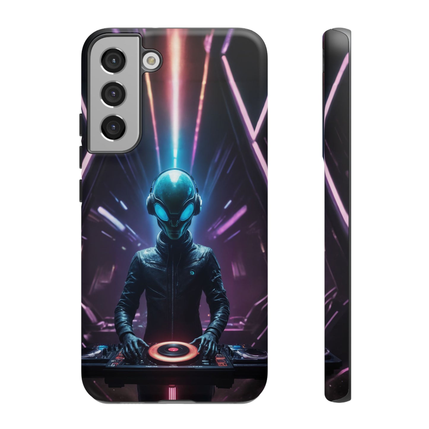 Alien DJ Phone Case for iPhone 8–16 Pro Max, Pixel 5–8 Pro, Galaxy S10–S24 Ultra - Designed by Thalia