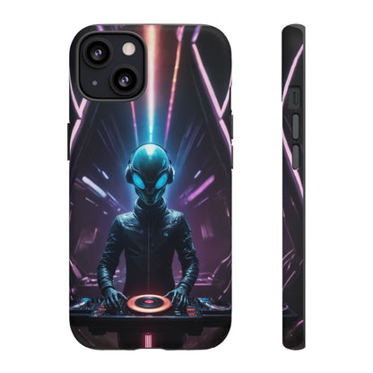 Alien DJ Phone Case for iPhone 8–16 Pro Max, Pixel 5–8 Pro, Galaxy S10–S24 Ultra - Designed by Thalia