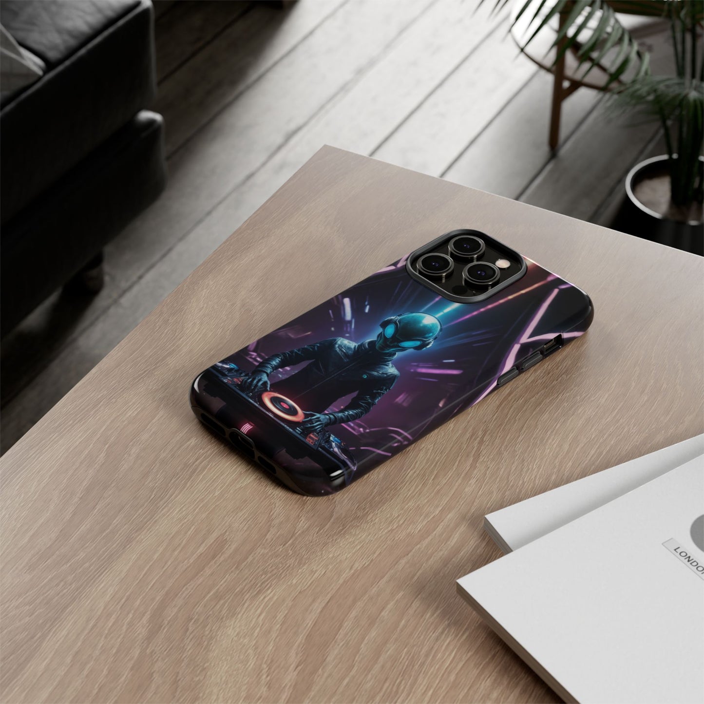 Alien DJ Phone Case for iPhone 8–16 Pro Max, Pixel 5–8 Pro, Galaxy S10–S24 Ultra - Designed by Thalia