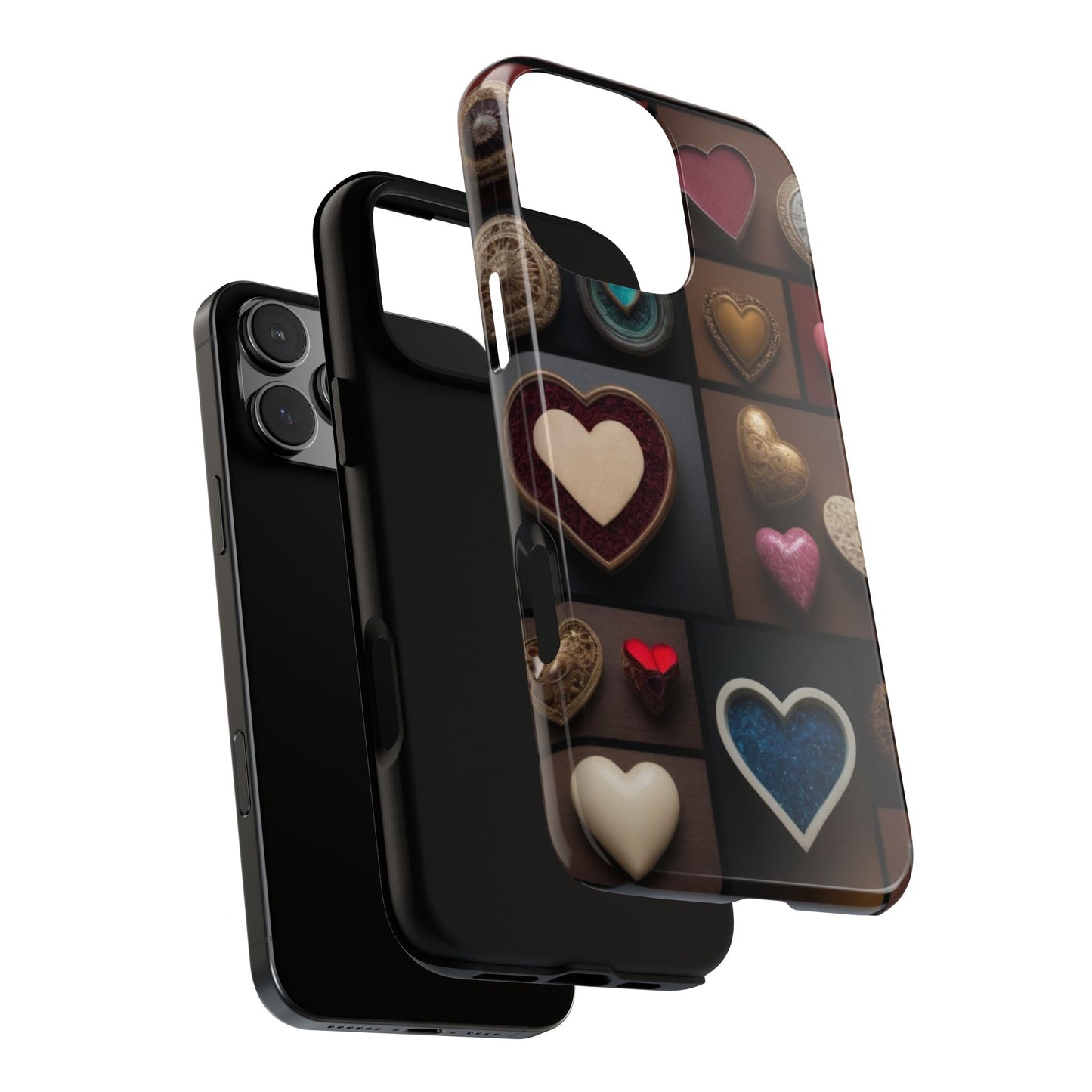 Love Button Phone Case for iPhone 8–16 Pro Max, Pixel 5–8 Pro, Galaxy S10–S24 Ultra - Designed by Thalia