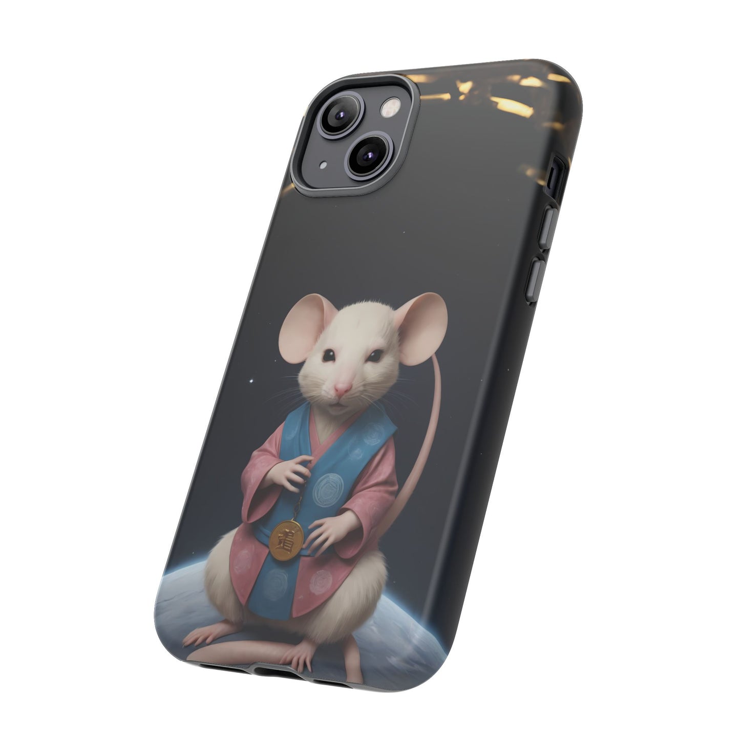 Chinese Zodiac Rat Phone Case for iPhone 8–16 Pro Max, iPhone 8 Plus–13 Mini, iPhone XS–XS Max, iPhone 11–14 Pro Max - Designed by Thalia