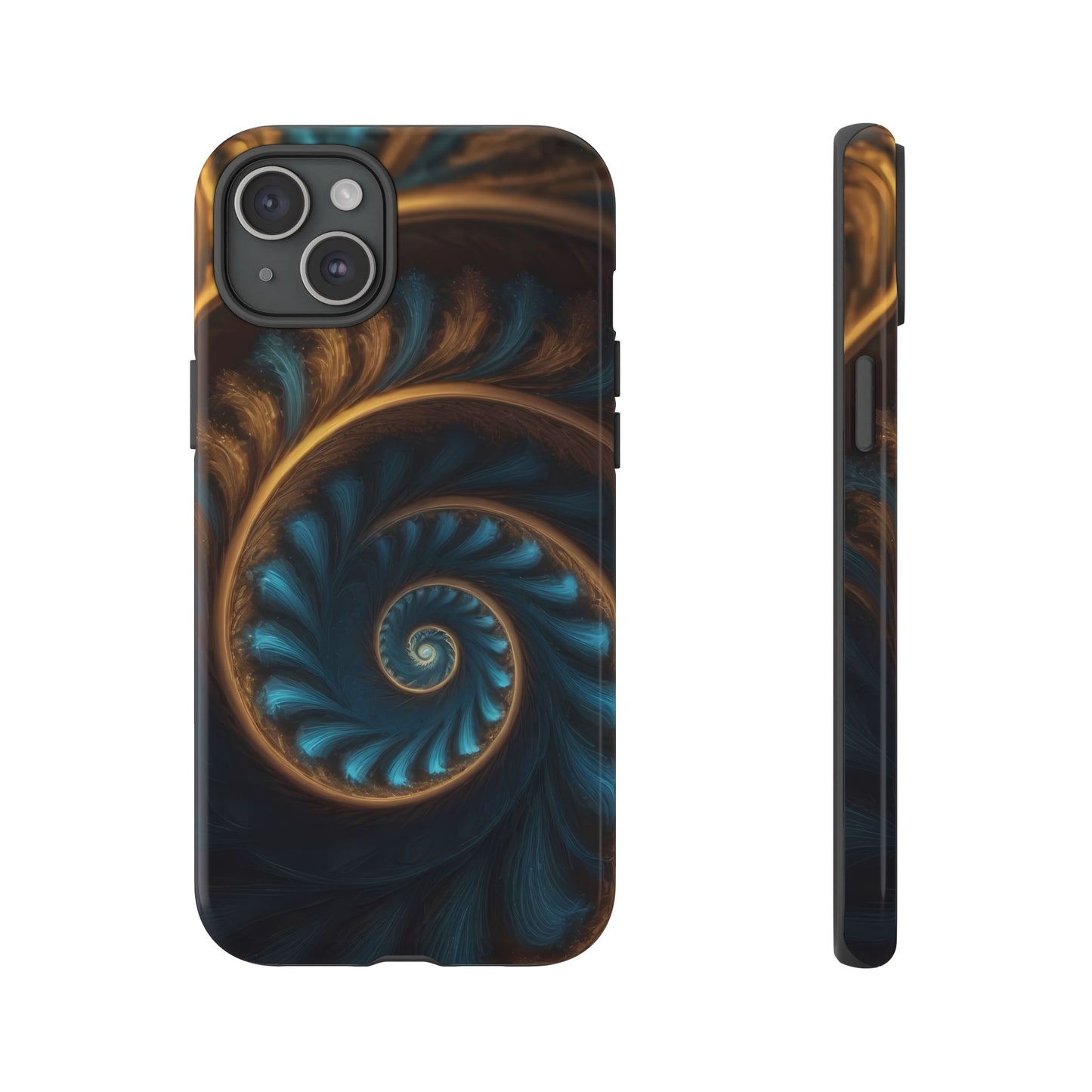 3D Fractal Phone Case for iPhone 8–16 Pro Max, Pixel 5–8 Pro, Galaxy S10–S24 Ultra - Designed by Thalia