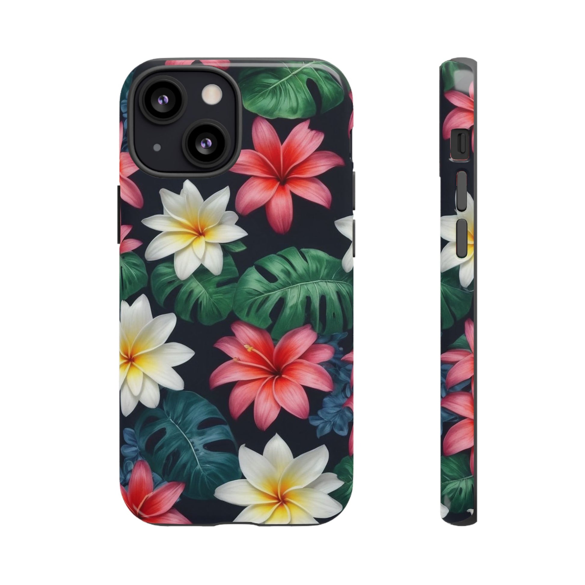 Hawaiian Flowers Phone Case for iPhone 8–16 Pro Max, iPhone 8 Plus–13 Mini, iPhone XS–XS Max, iPhone 11–14 Pro Max - Designed by Thalia