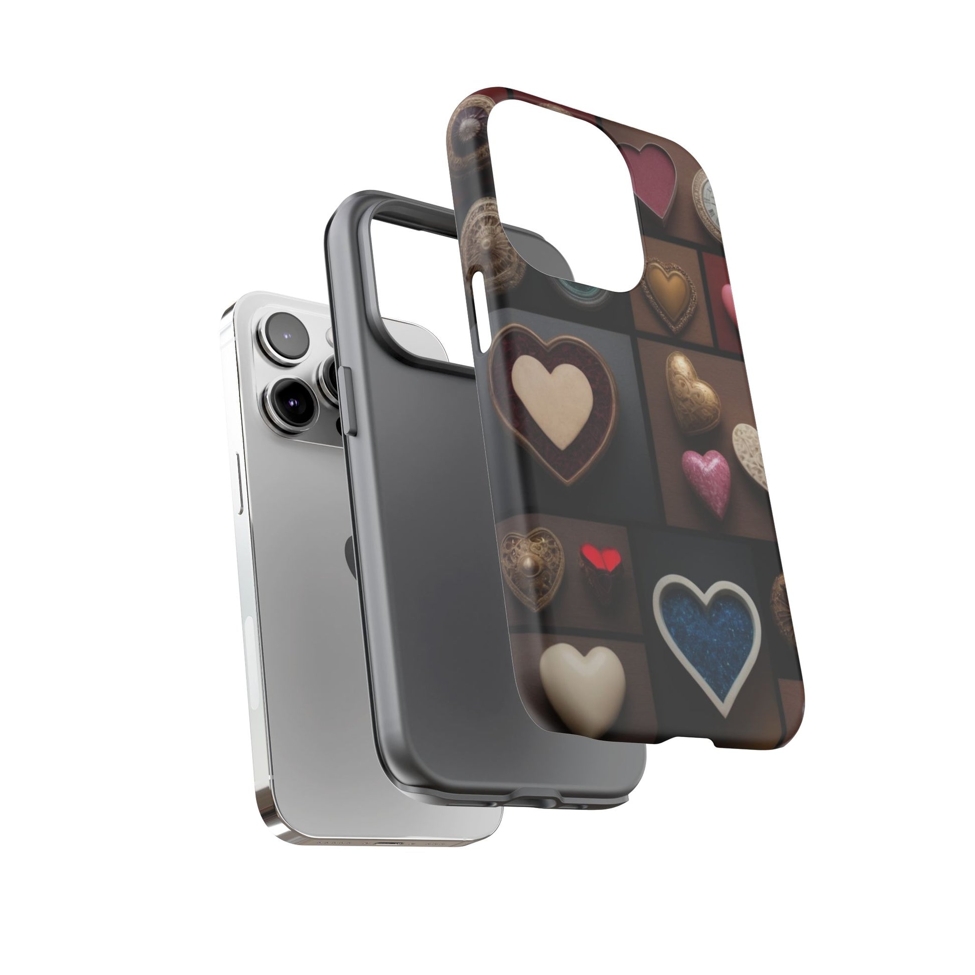 Love Button Phone Case for iPhone 8–16 Pro Max, iPhone 8 Plus–13 Mini, iPhone XS–XS Max, iPhone 11–14 Pro Max - Designed by Thalia