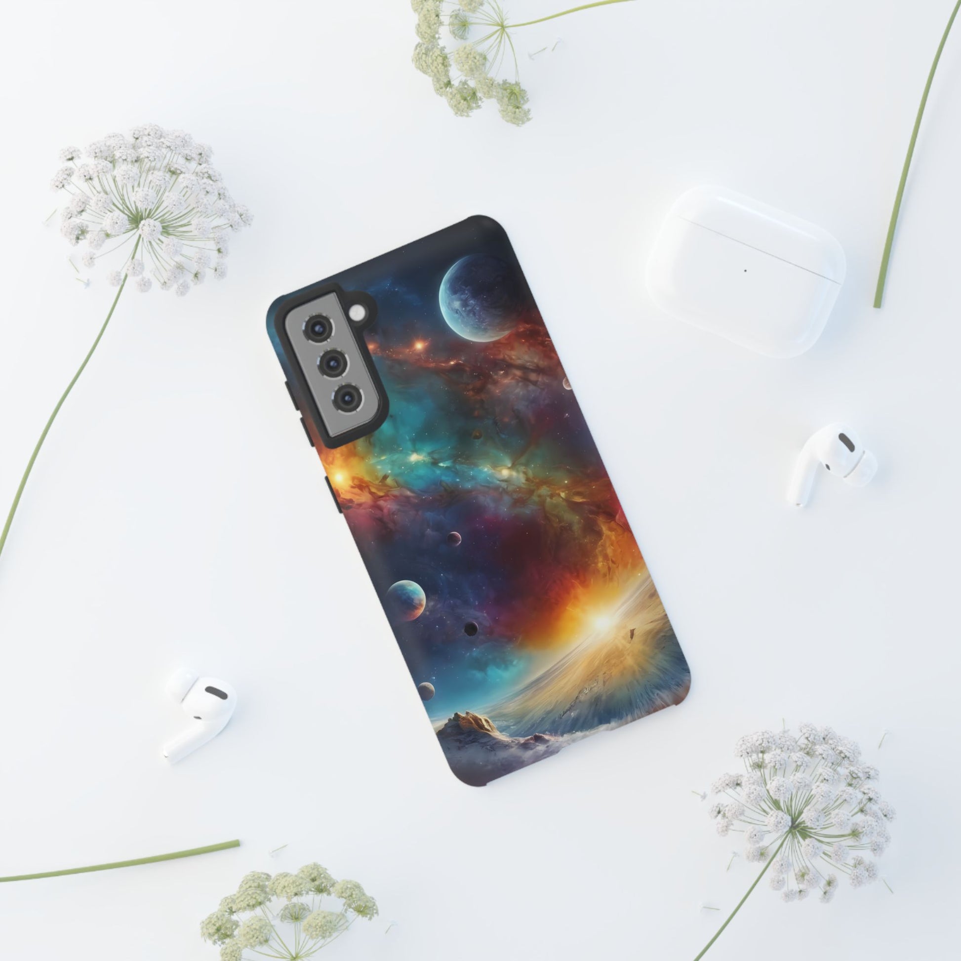 Cosmic Voyage Custom Phone Case for Samsung Galaxy S10–S24 - Designed by Thalia