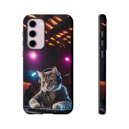 DJ Kitty Phone Case for iPhone 8–16 Pro Max, Pixel 5–8 Pro, Galaxy S10–S24 Ultra - Designed by Thalia