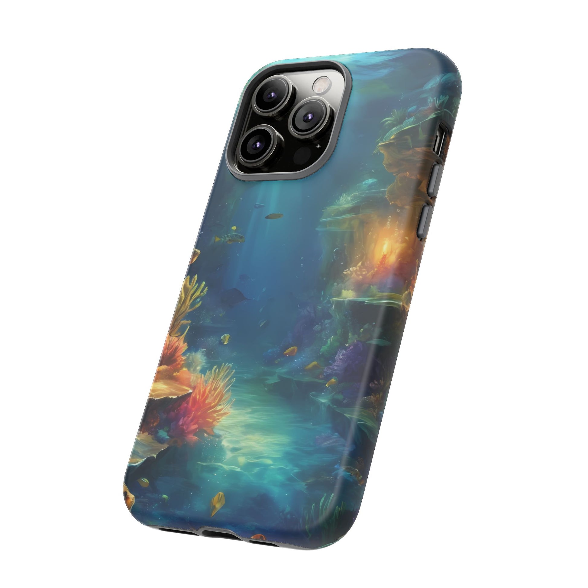 Oceanic Depths Stylish Unique UV Protected Phone Case for iPhone 8–16 Pro Max, iPhone 8 Plus–13 Mini, iPhone XS–XS Max, iPhone 11–14 Pro Max - Designed by Thalia