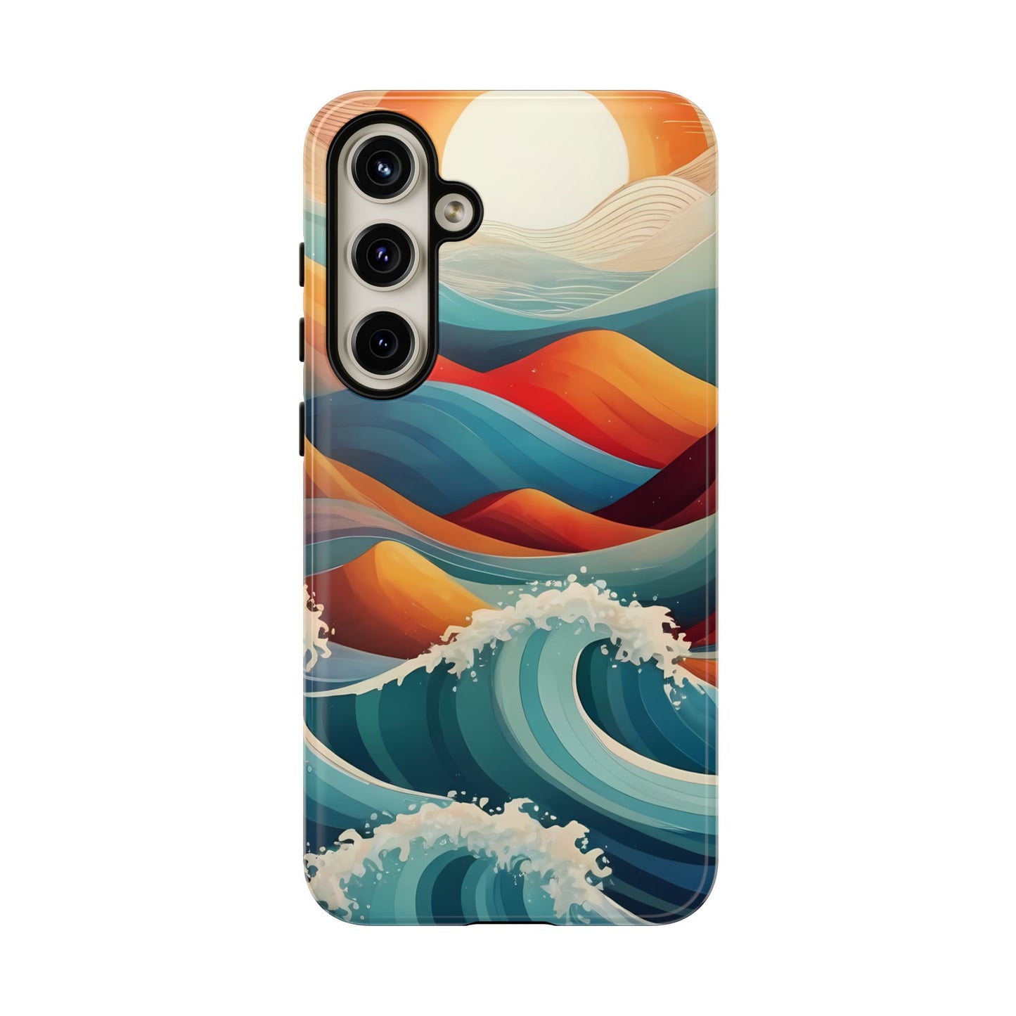 Retro Waves Phone Case for iPhone 8–16 Pro Max, Pixel 5–8 Pro, Galaxy S10–S24 Ultra - Designed by Thalia