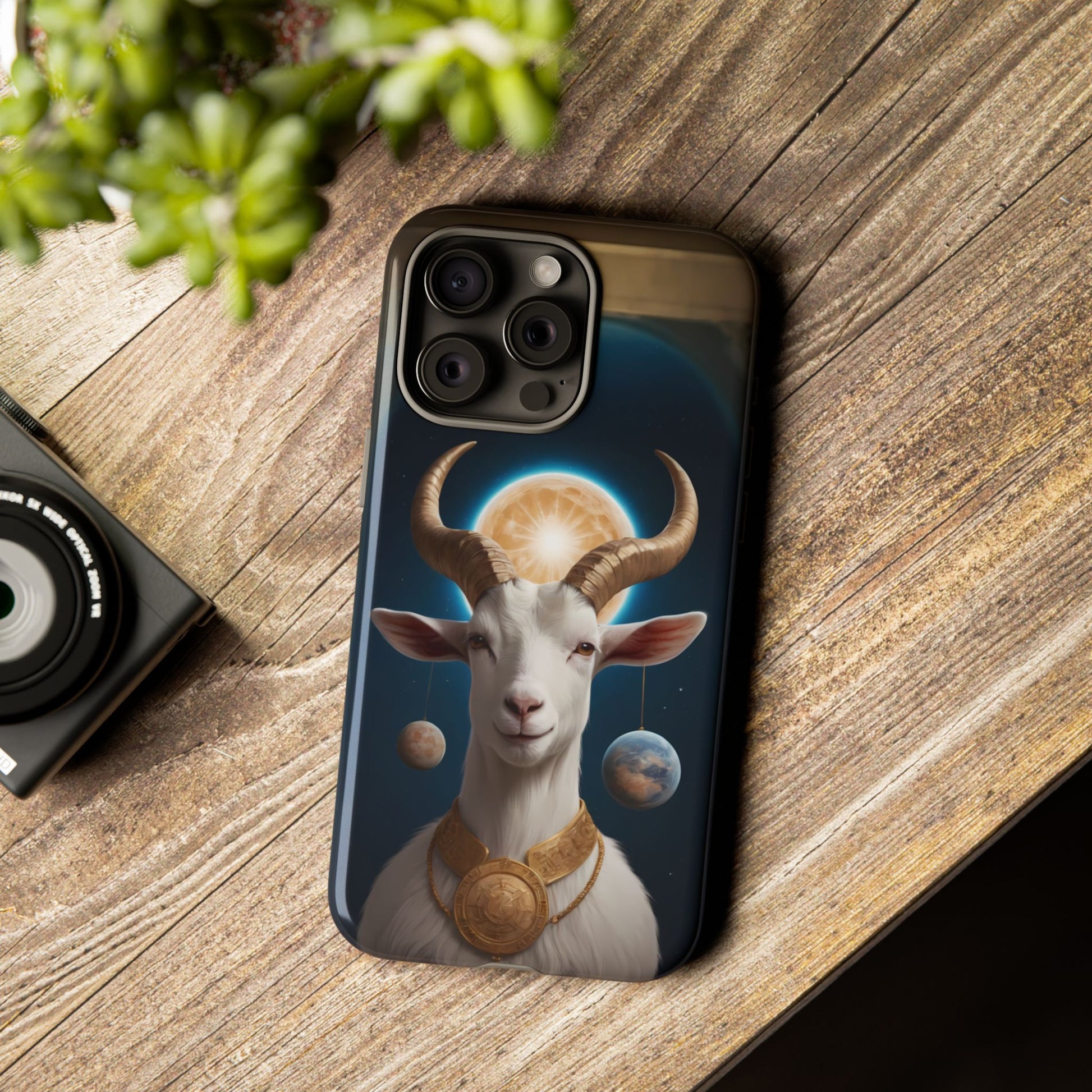 Chinese Zodiac Goat Phone Case for iPhone 8–16 Pro Max, iPhone 8 Plus–13 Mini, iPhone XS–XS Max, iPhone 11–14 Pro Max - Designed by Thalia