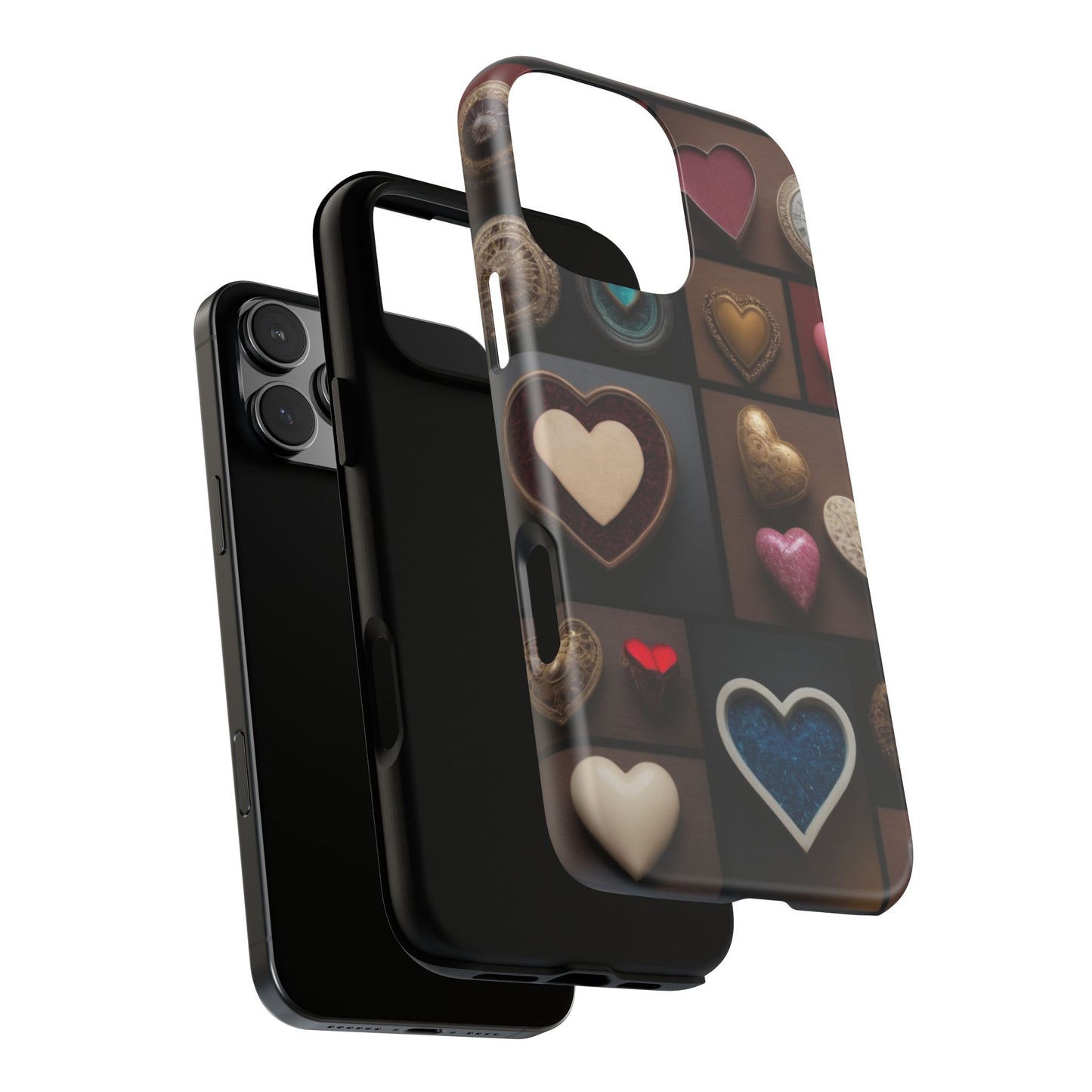 Love Button Phone Case for iPhone 8–16 Pro Max, Pixel 5–8 Pro, Galaxy S10–S24 Ultra - Designed by Thalia