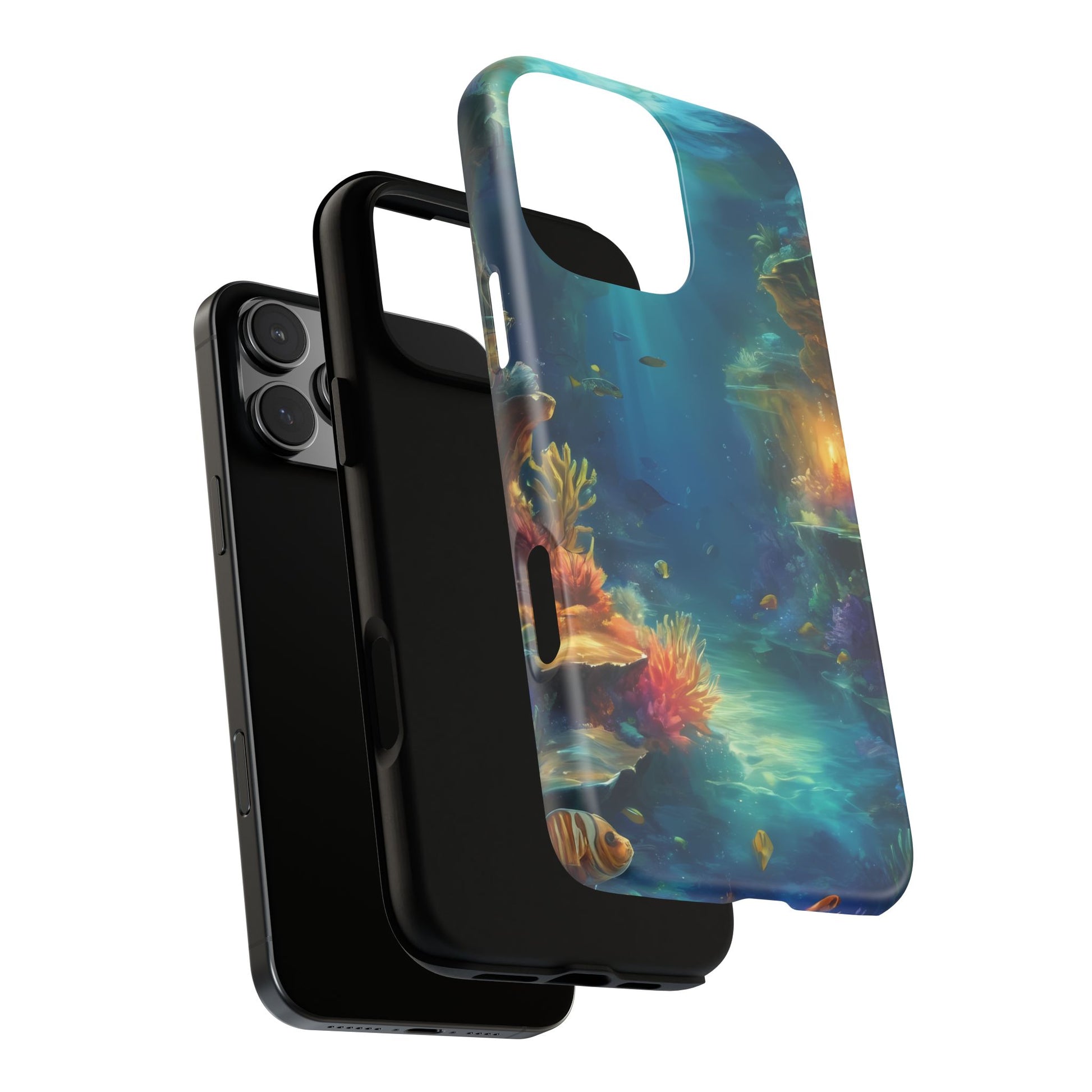 Oceanic Depths Stylish Unique UV Protected Phone Case for iPhone 8–16 Pro Max, iPhone 8 Plus–13 Mini, iPhone XS–XS Max, iPhone 11–14 Pro Max - Designed by Thalia