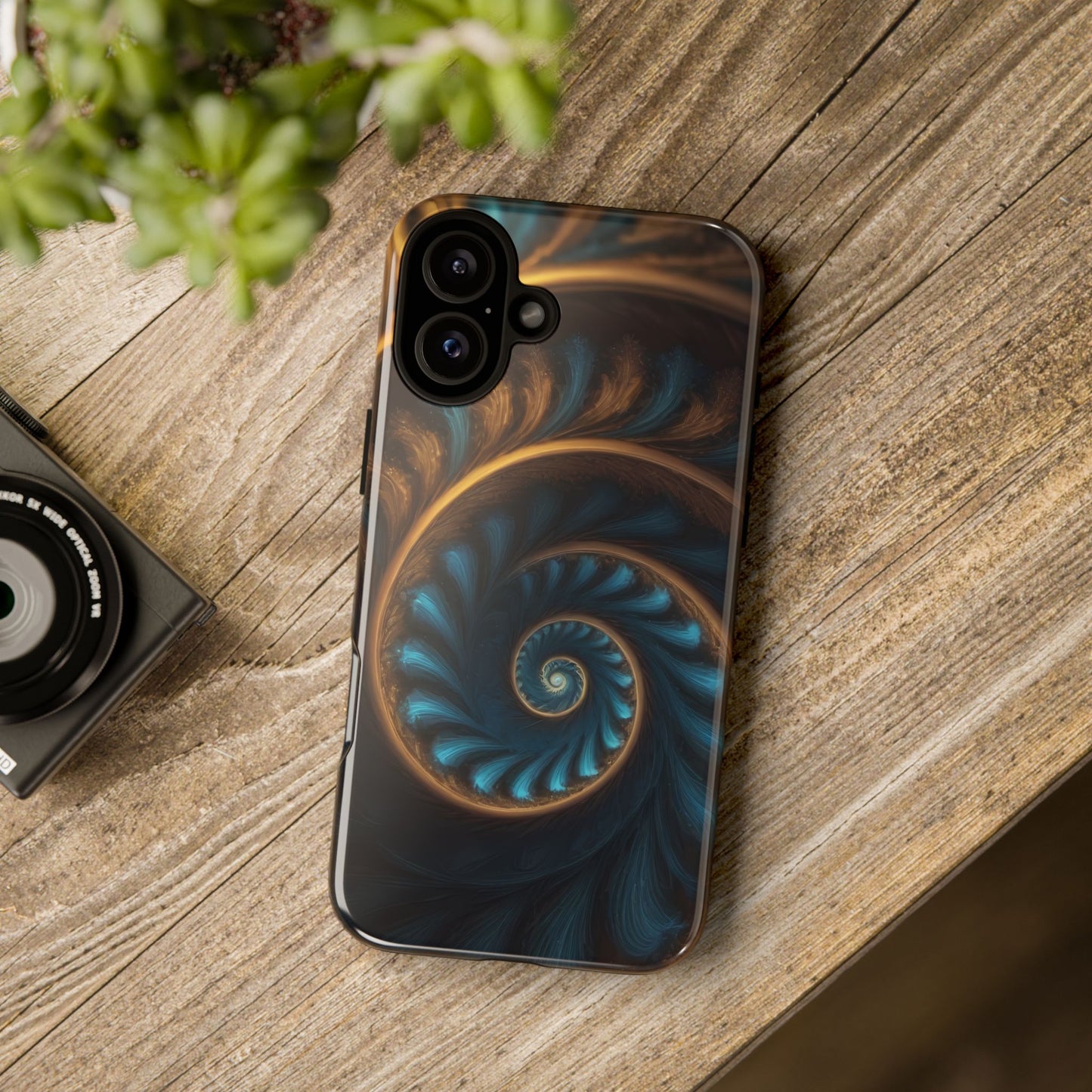 3D Fractal Phone Case for iPhone 8–16 Pro Max, Pixel 5–8 Pro, Galaxy S10–S24 Ultra - Designed by Thalia