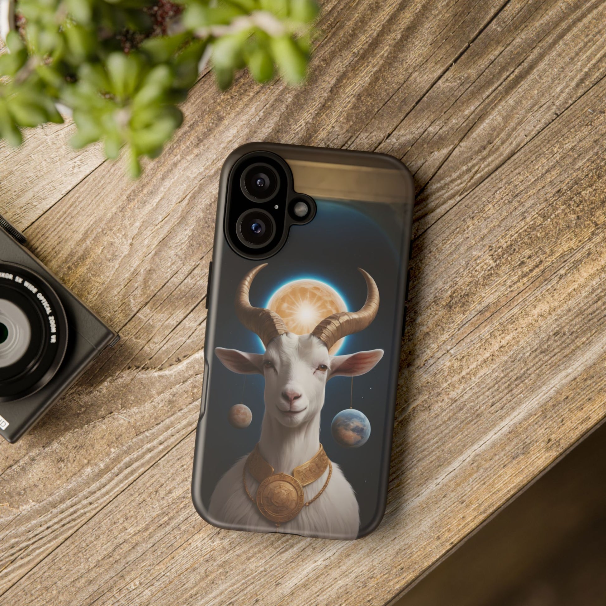 Chinese Zodiac Goat Phone Case for iPhone 8–16 Pro Max, iPhone 8 Plus–13 Mini, iPhone XS–XS Max, iPhone 11–14 Pro Max - Designed by Thalia