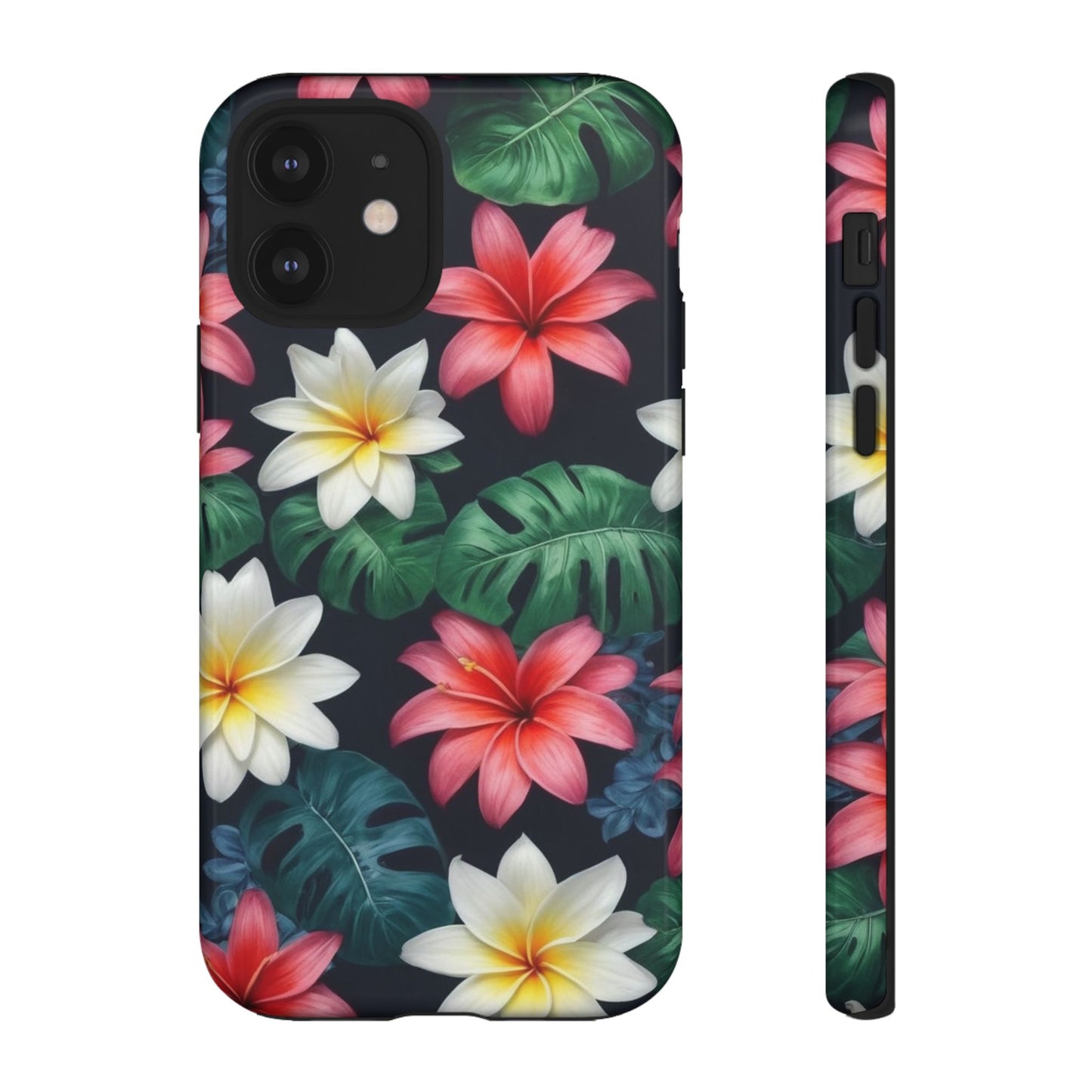 Hawaiian Flowers Phone Case for iPhone 8–16 Pro Max, iPhone 8 Plus–13 Mini, iPhone XS–XS Max, iPhone 11–14 Pro Max - Designed by Thalia