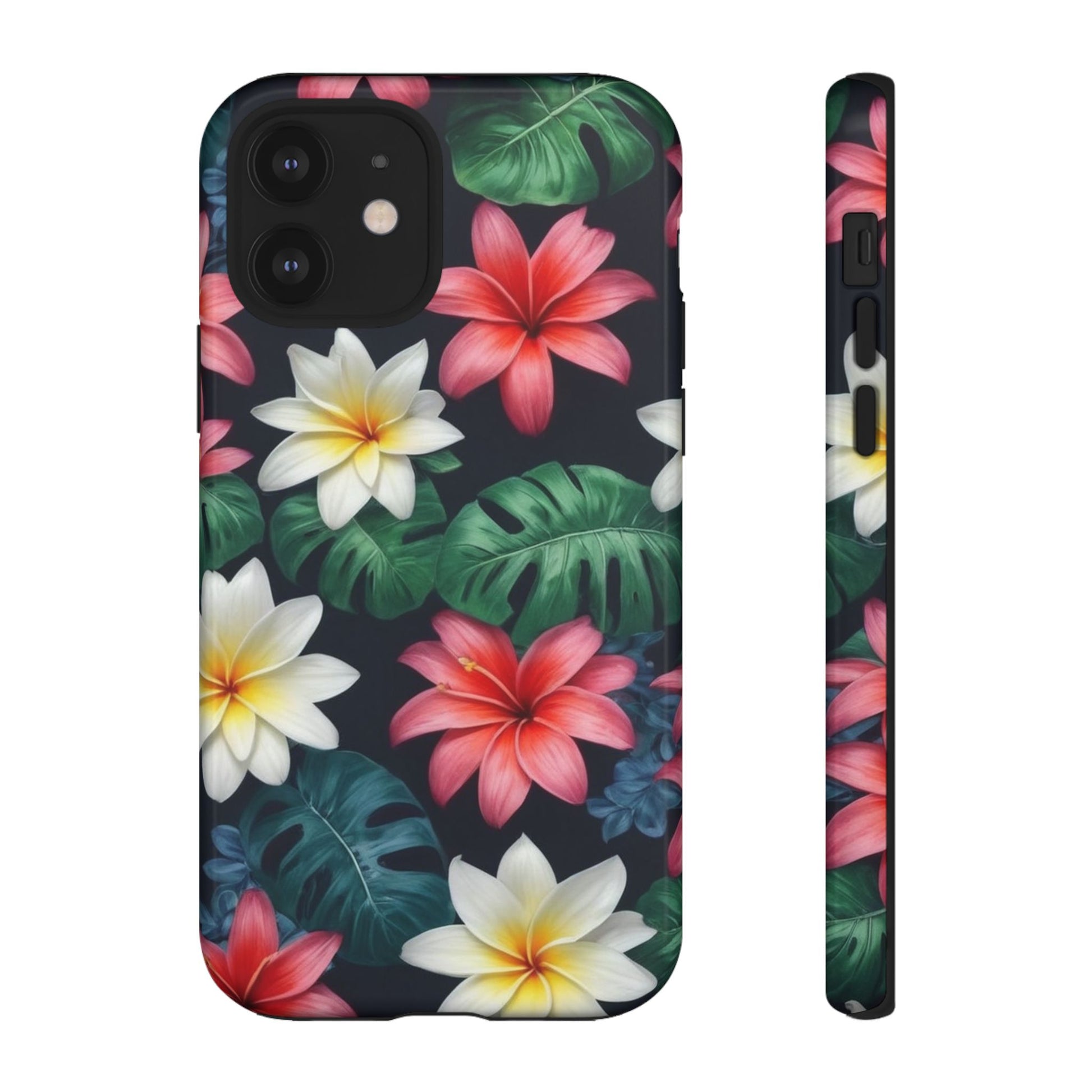 Hawaiian Flowers Phone Case for iPhone 8–16 Pro Max, iPhone 8 Plus–13 Mini, iPhone XS–XS Max, iPhone 11–14 Pro Max - Designed by Thalia