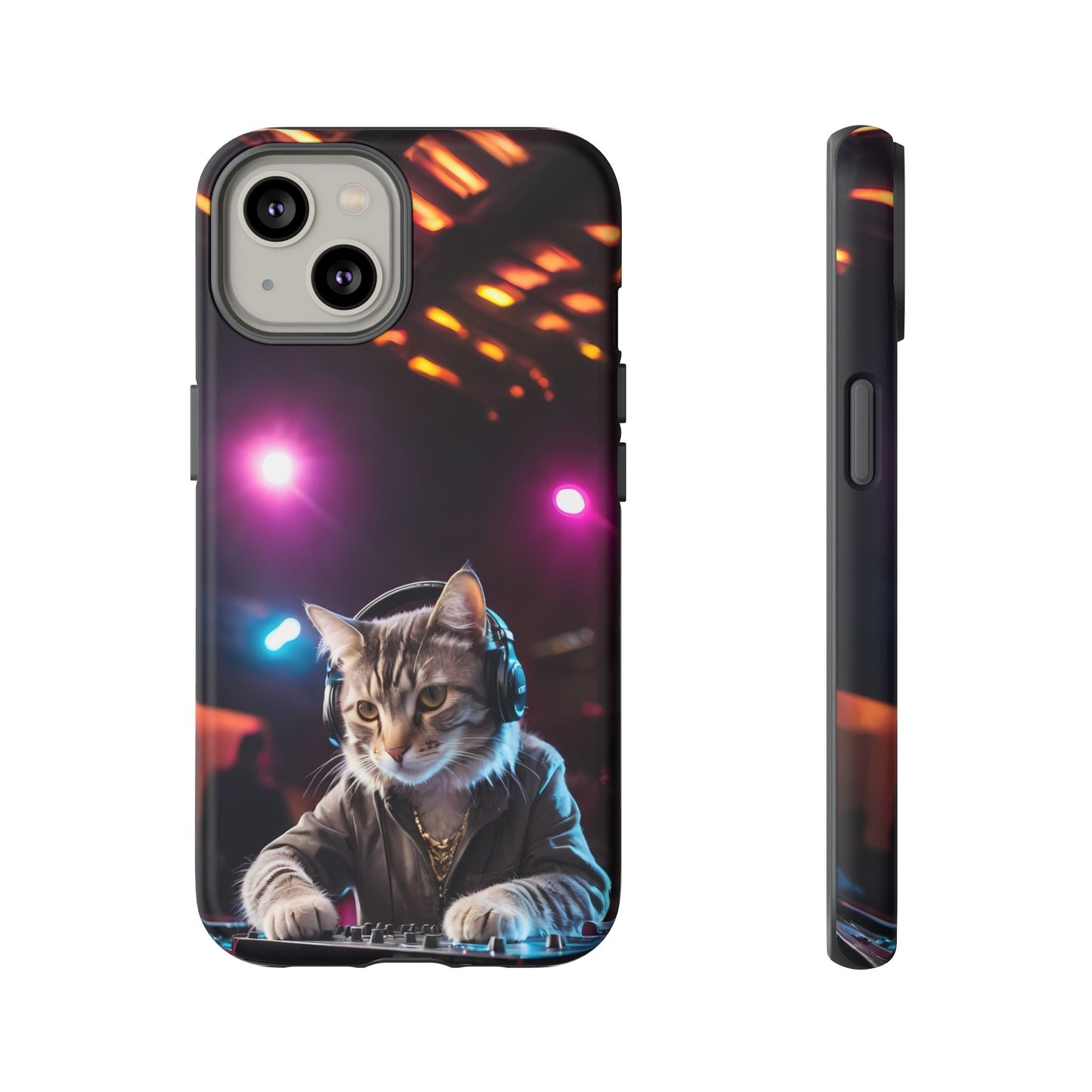 DJ Kitty Phone Case for iPhone 8–16 Pro Max, Pixel 5–8 Pro, Galaxy S10–S24 Ultra - Designed by Thalia