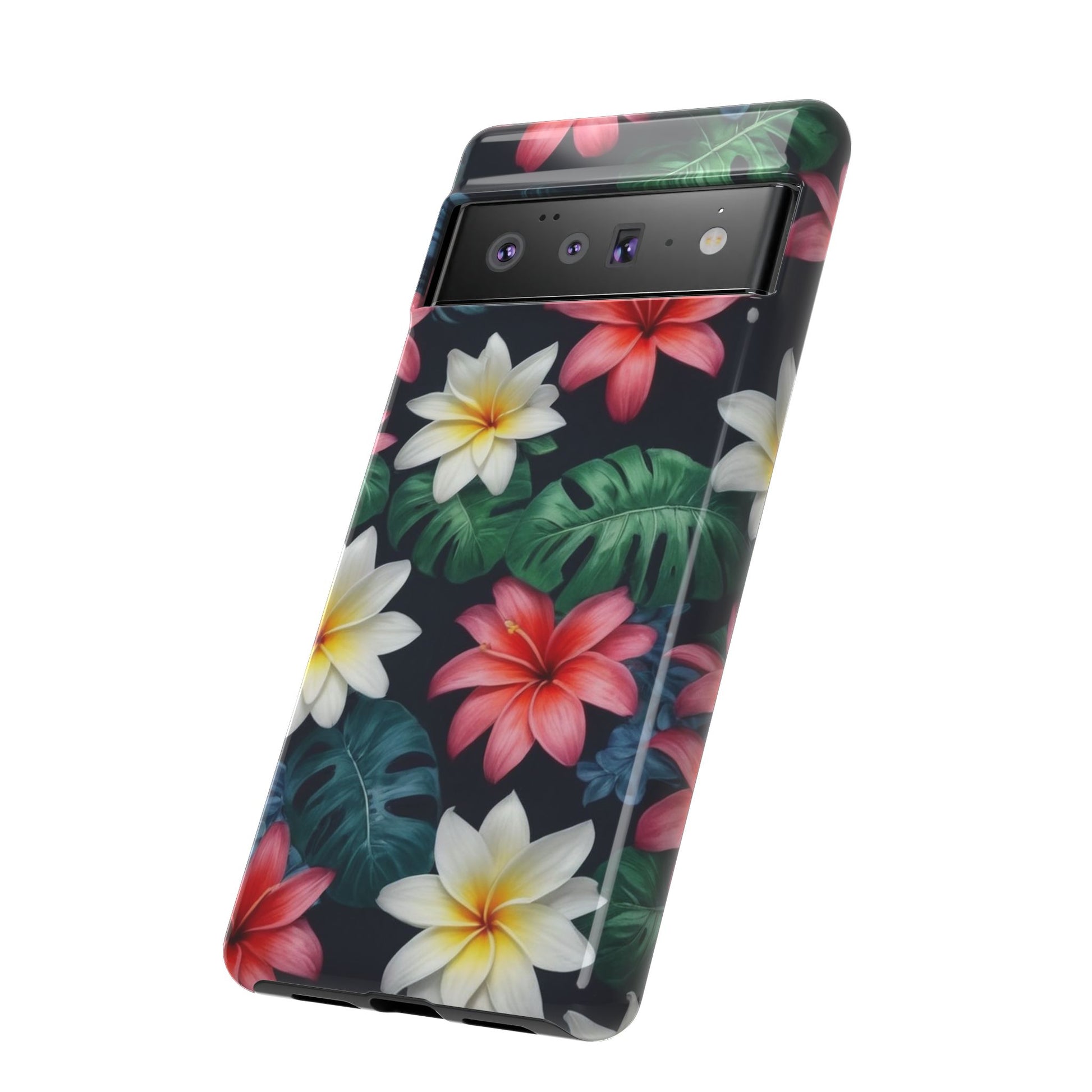 Hawaiian Flowers Phone Case for Google Pixel 8 Pro, Pixel 8, Pixel 7, Pixel 6 Pro, Pixel 6, Pixel 5 5G - Designed by Thalia