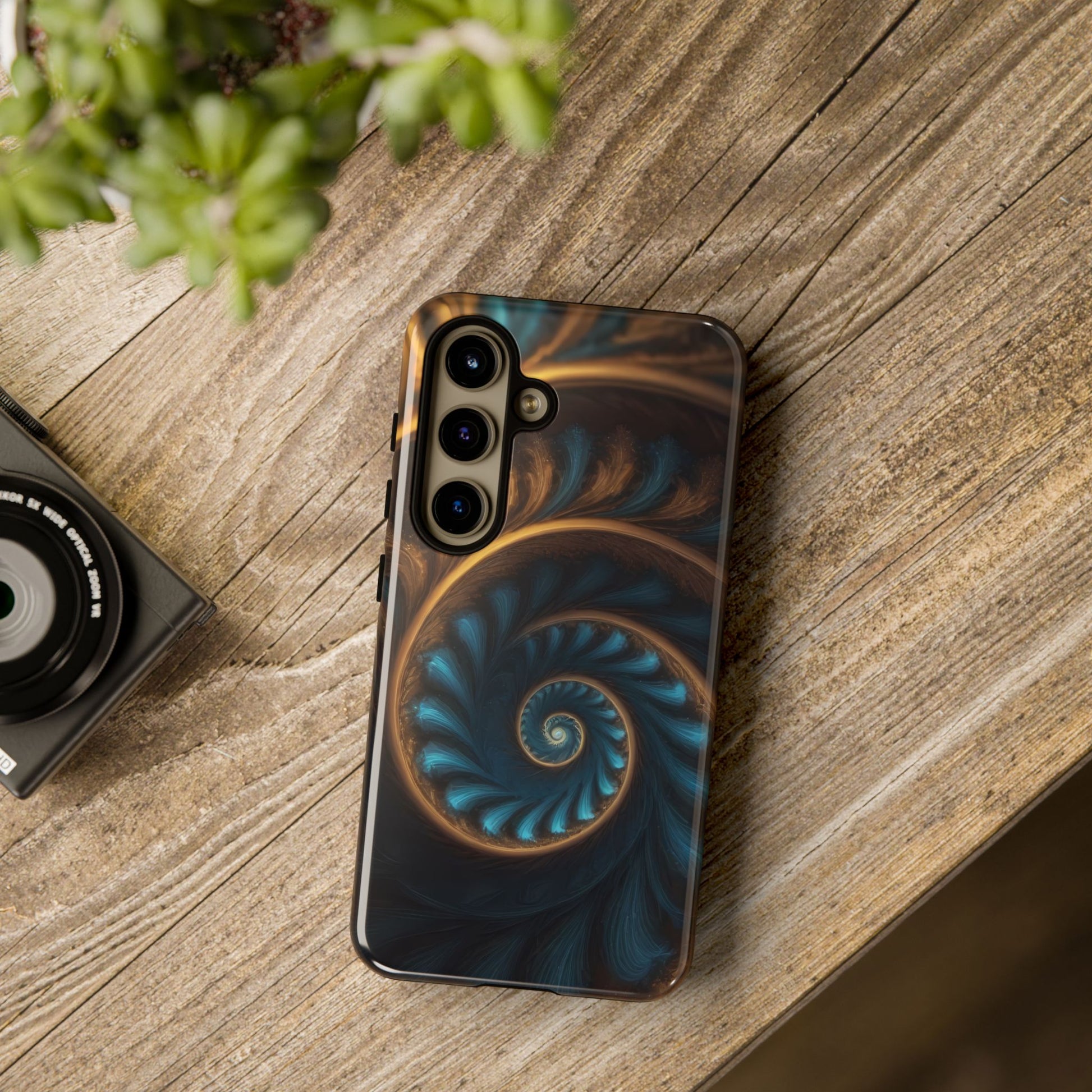 3D Fractal Phone Case for iPhone 8–16 Pro Max, Pixel 5–8 Pro, Galaxy S10–S24 Ultra - Designed by Thalia