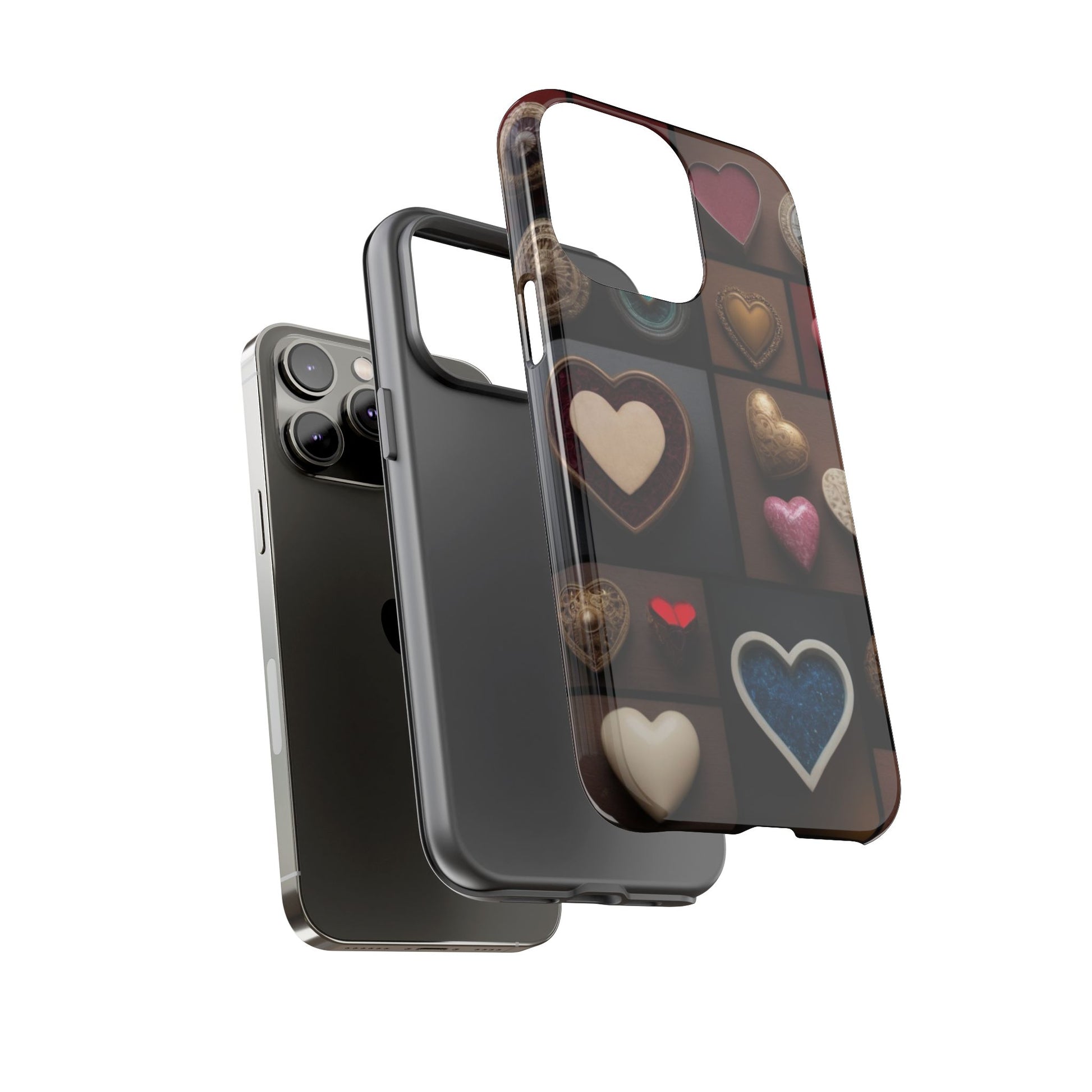 Love Button Phone Case for iPhone 8–16 Pro Max, Pixel 5–8 Pro, Galaxy S10–S24 Ultra - Designed by Thalia