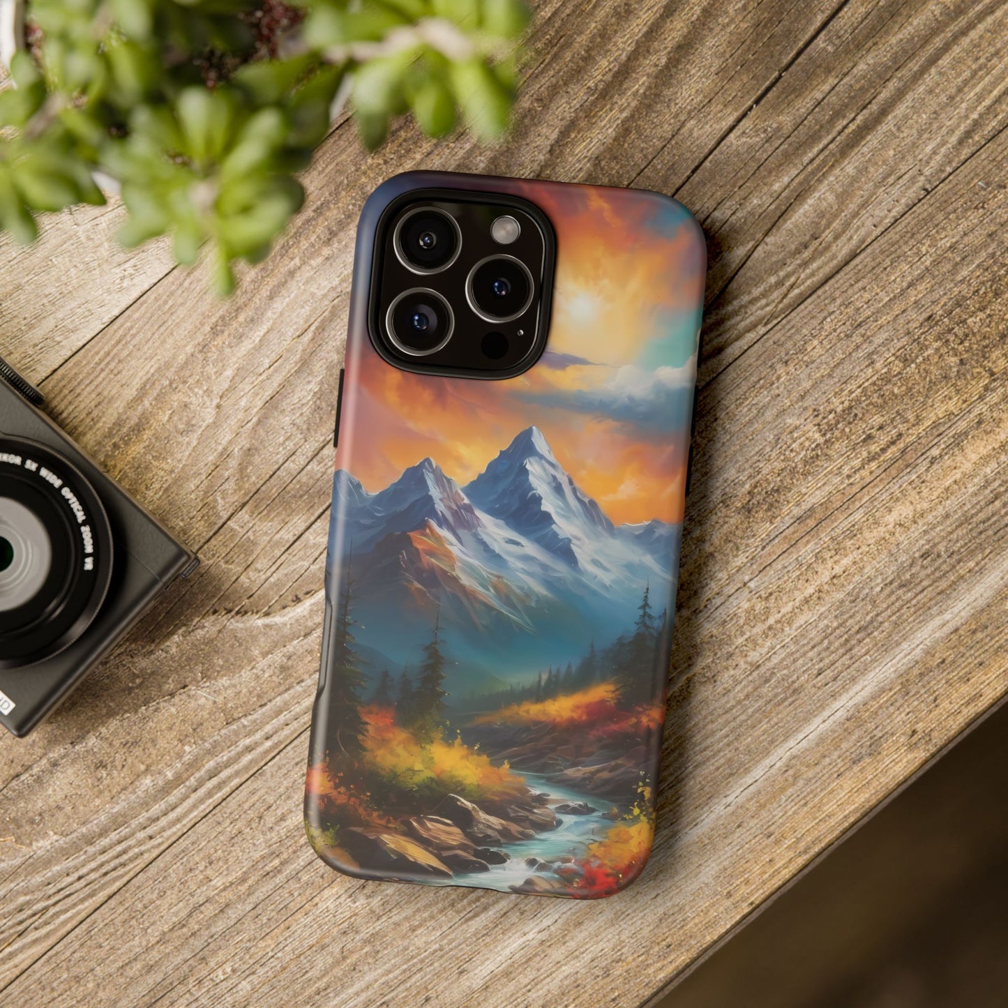 Mystic Mountains Phone Case for iPhone 8–16 Pro Max, Pixel 5–8 Pro, Galaxy S10–S24 Ultra - Designed by Thalia